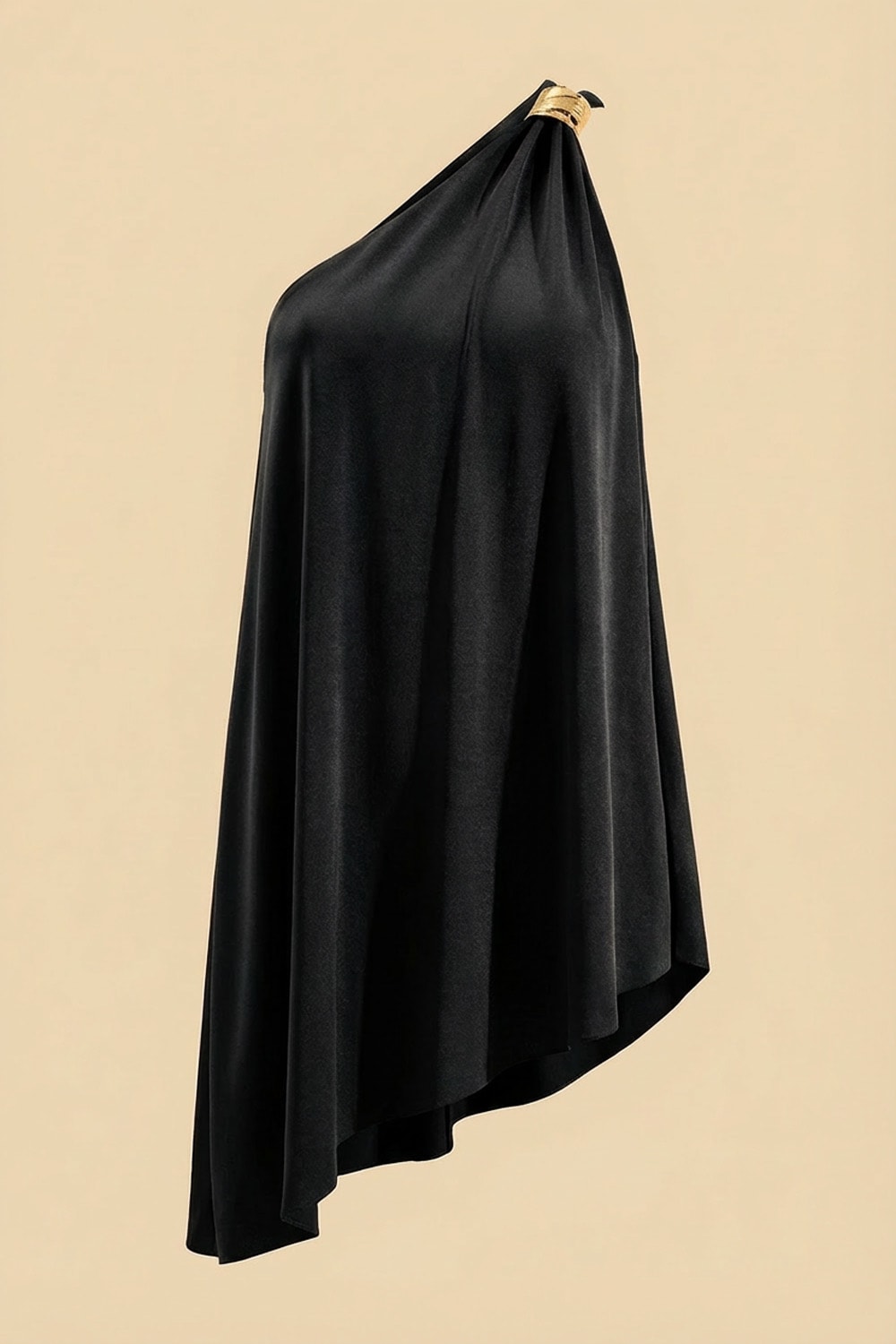 Blusa assimetrica gres Preto