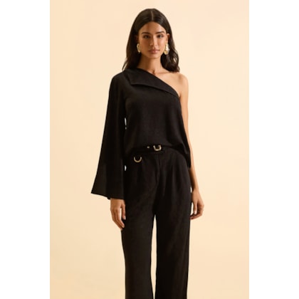 Blusa Assimetrica Penelope Preto