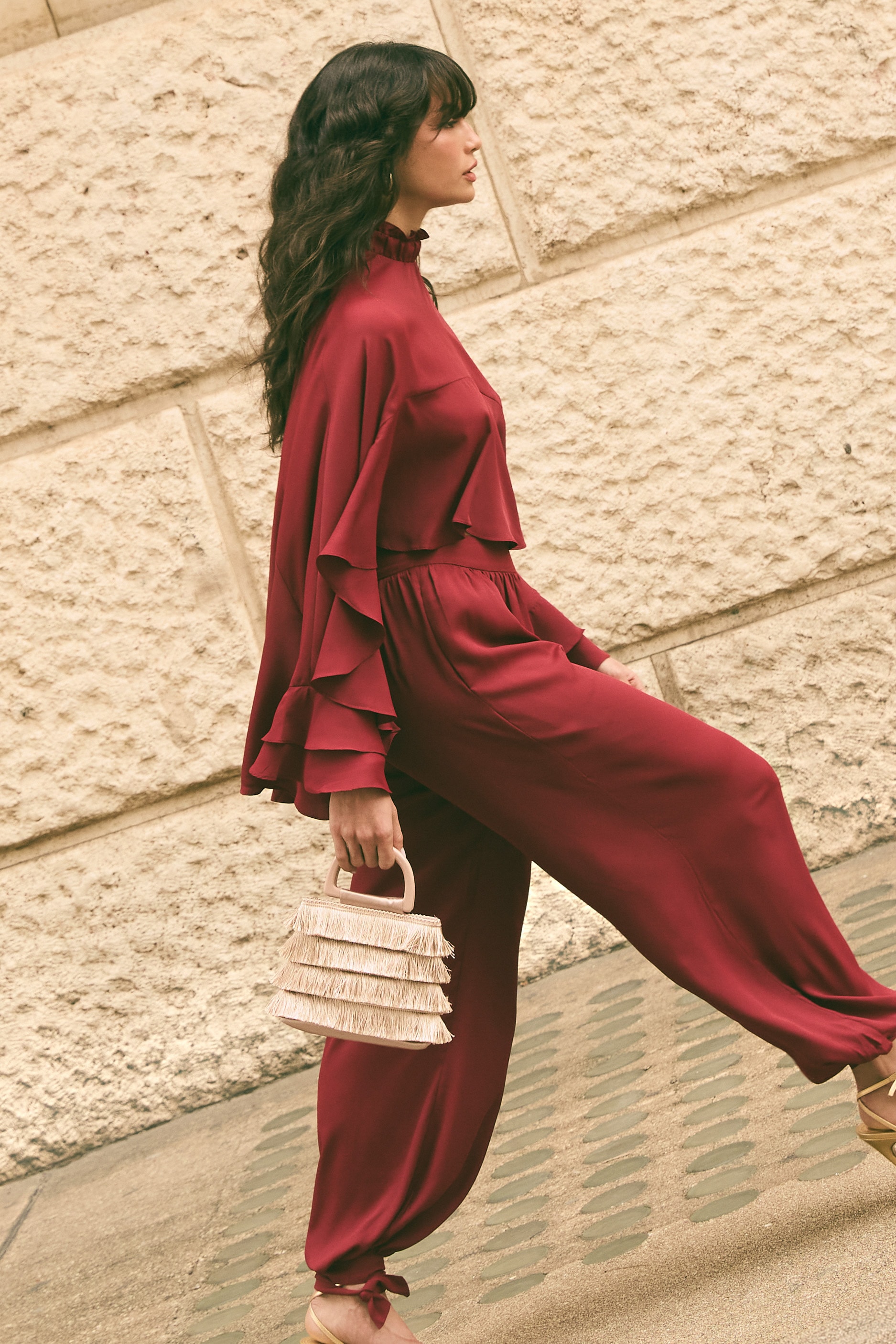 Blusa capa bia Bordo