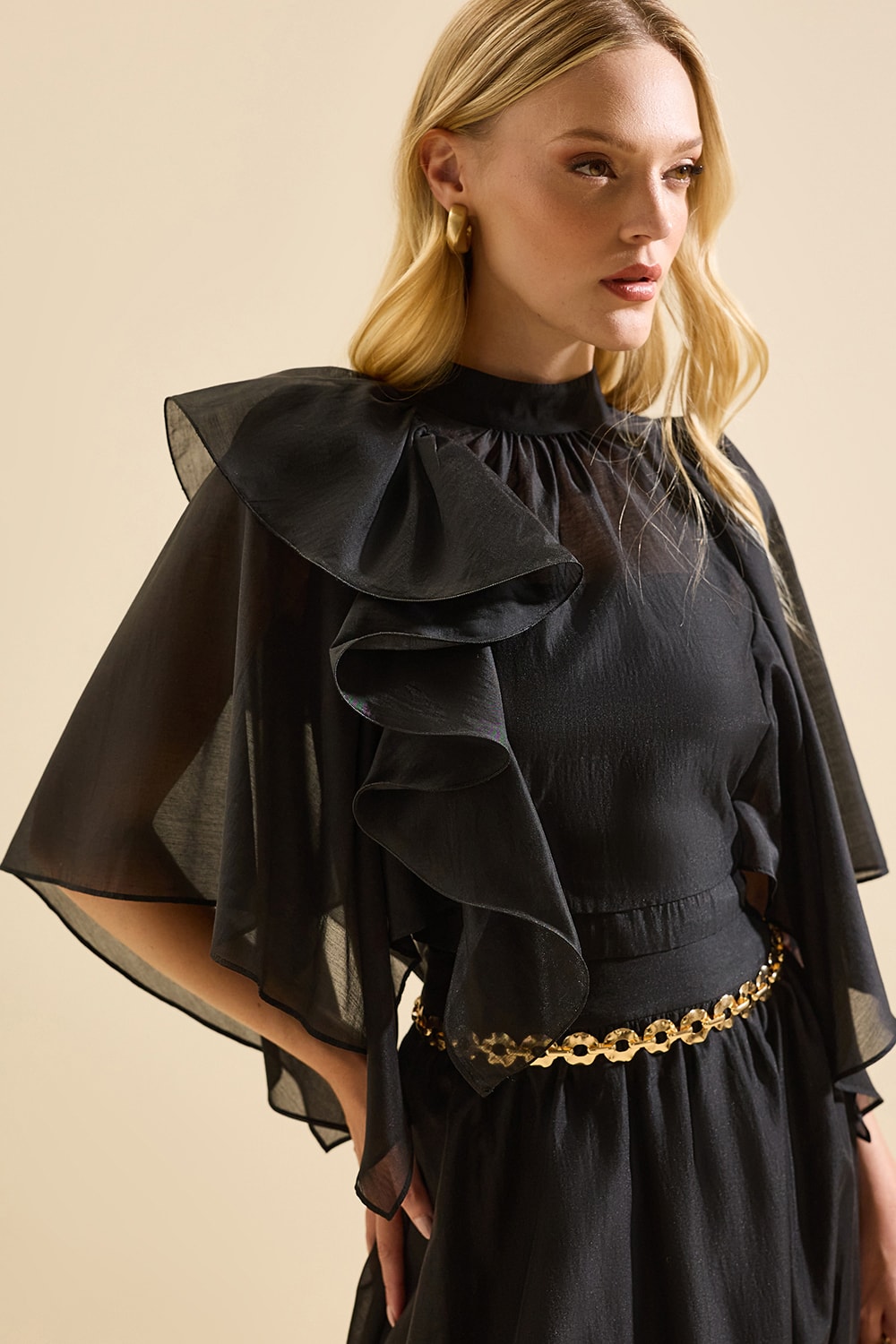 Blusa cropped aura Preto