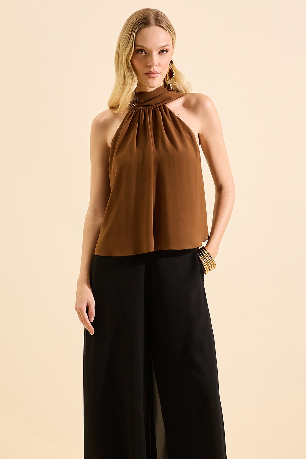 Blusa fiorella Marrom