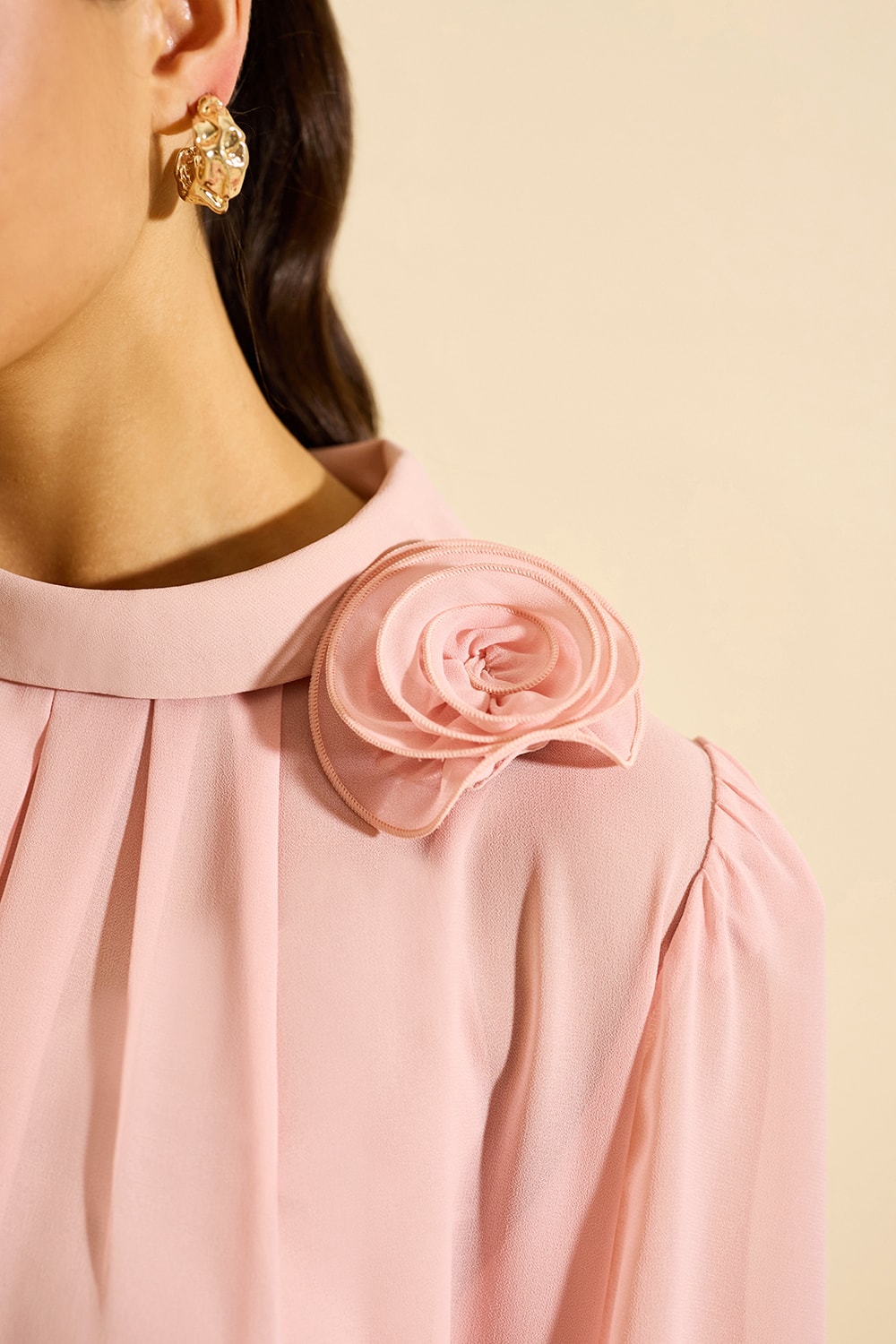 Blusa manga longa ana paula f Rosé