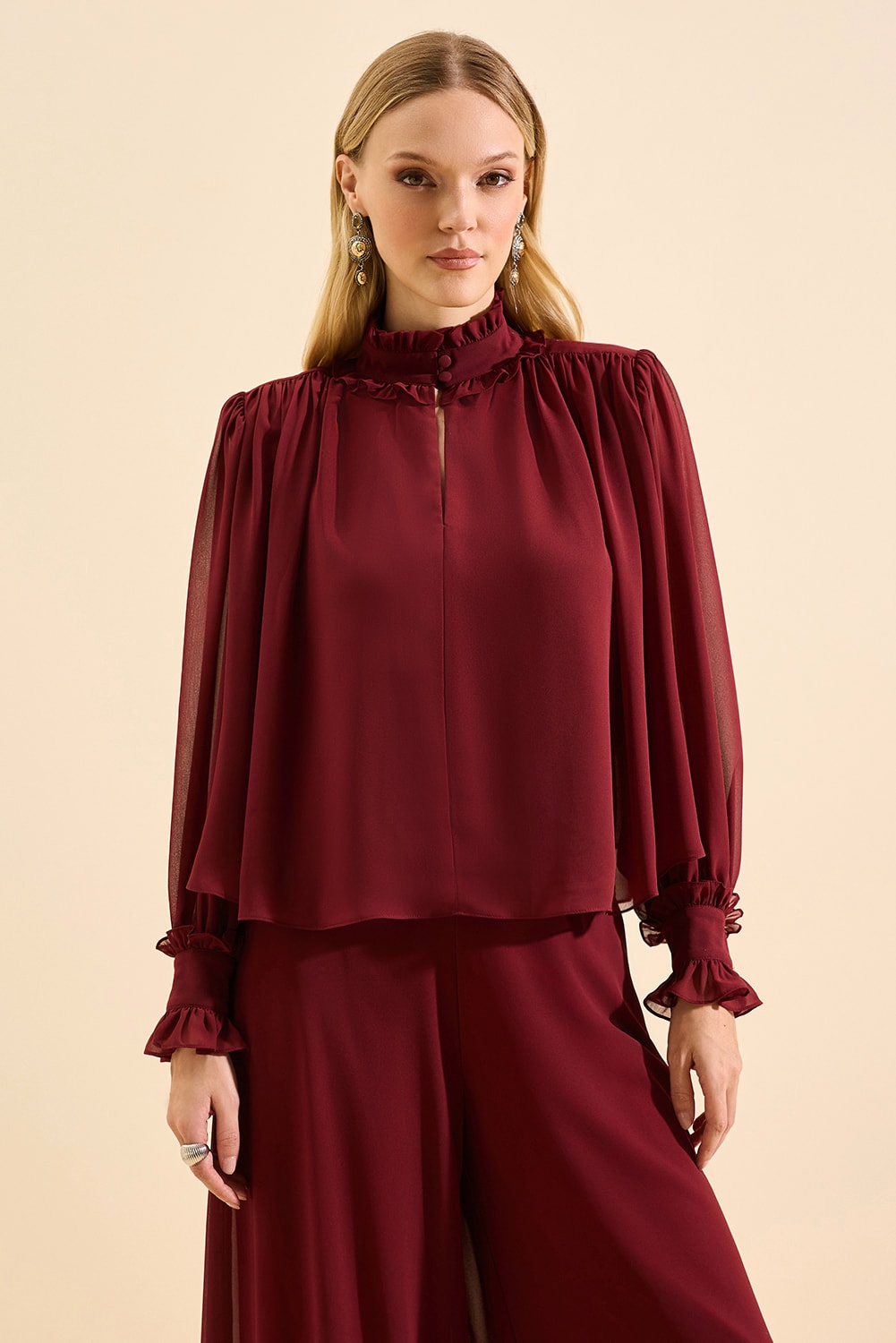 Blusa manga longa sabrina f Bordo