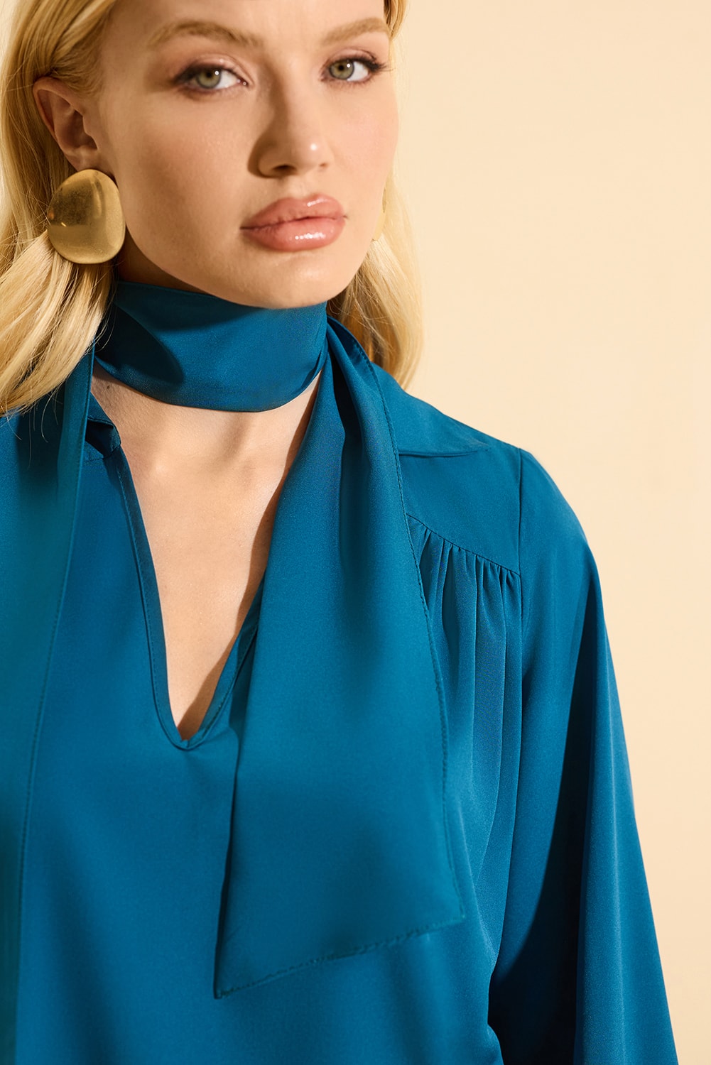 Blusa manga longa tamara Azul Petroleo