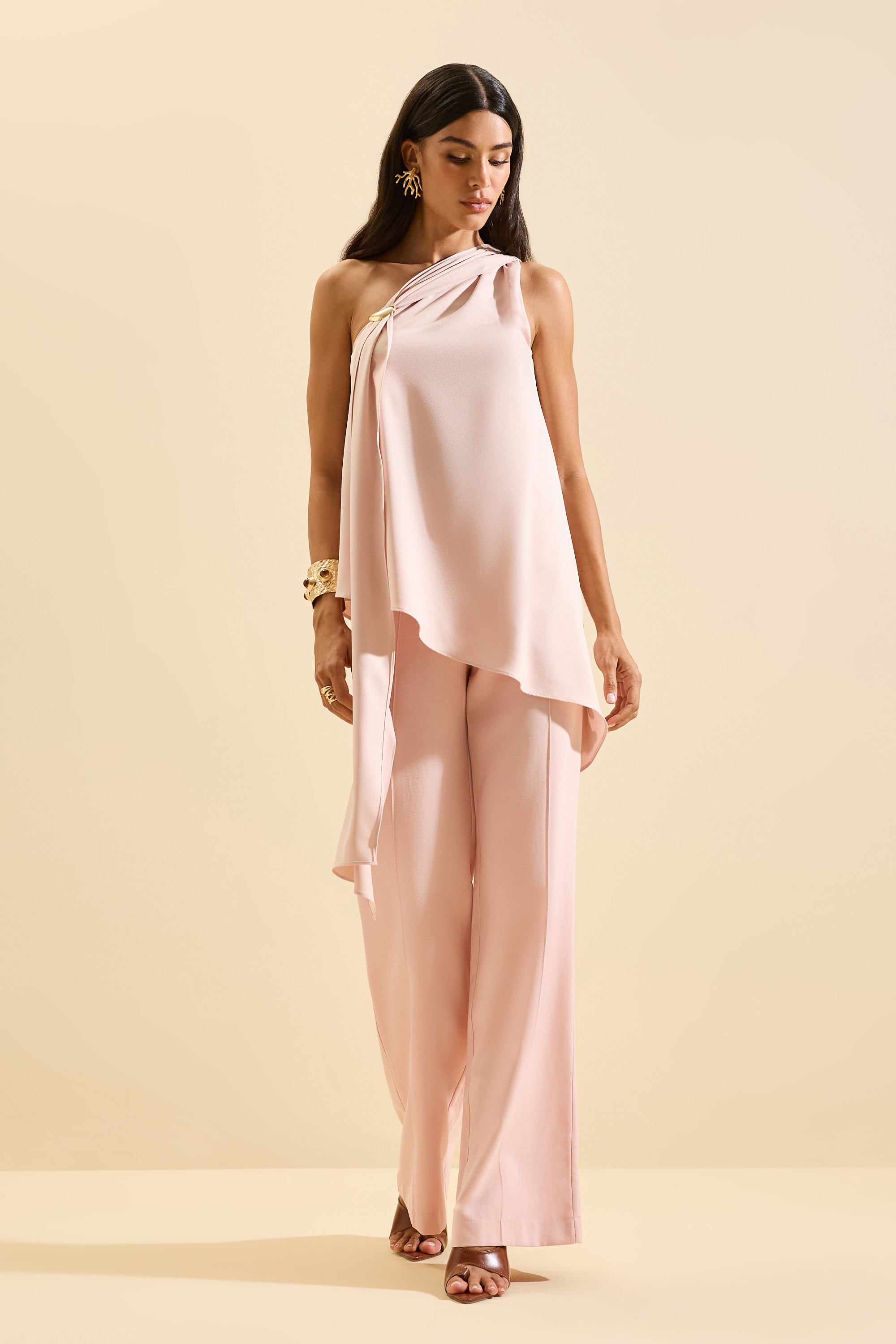 Blusa xale vivienne Rosé