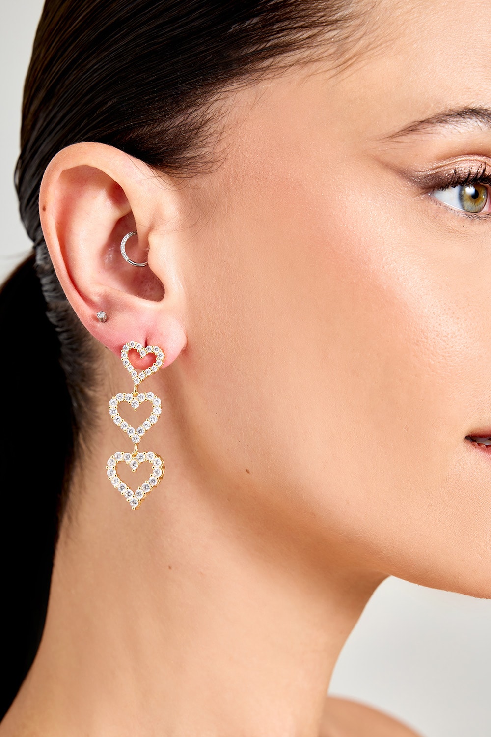 Brinco hearts Dourado