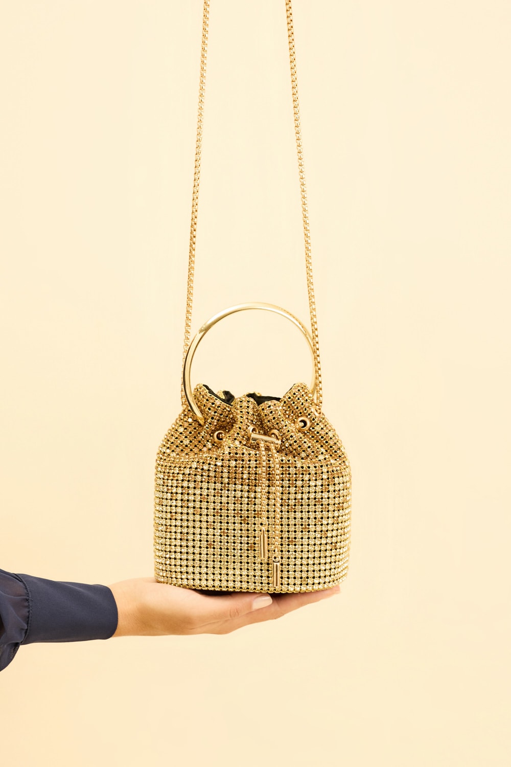Bucket pedraria Preto/Dourado