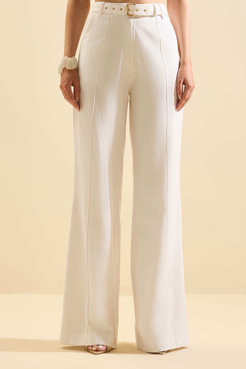 Calca flare farrah c Off-White