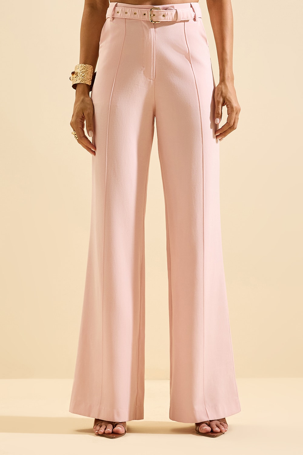 Calca flare farrah c Rosé