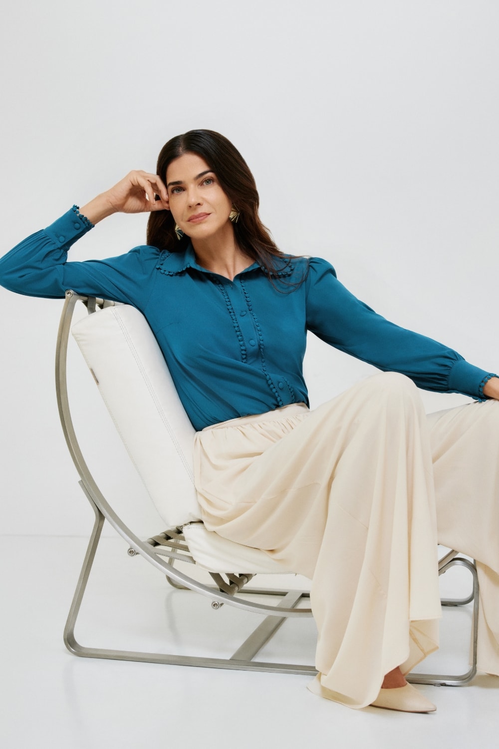 Camisa tamara Azul Petroleo