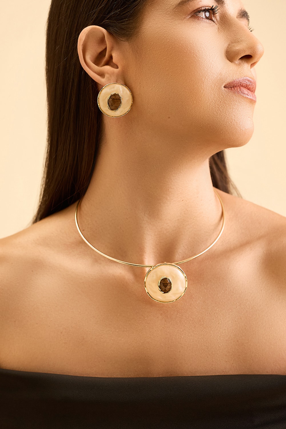 Choker chiara Marrom