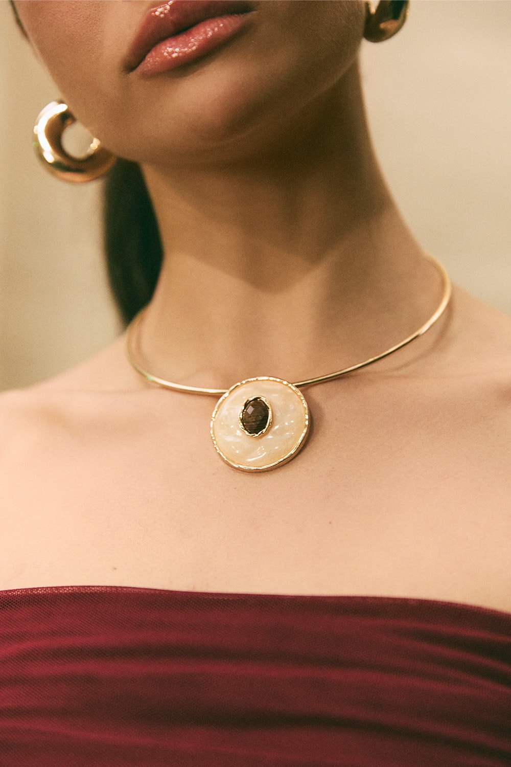 Choker chiara Marrom