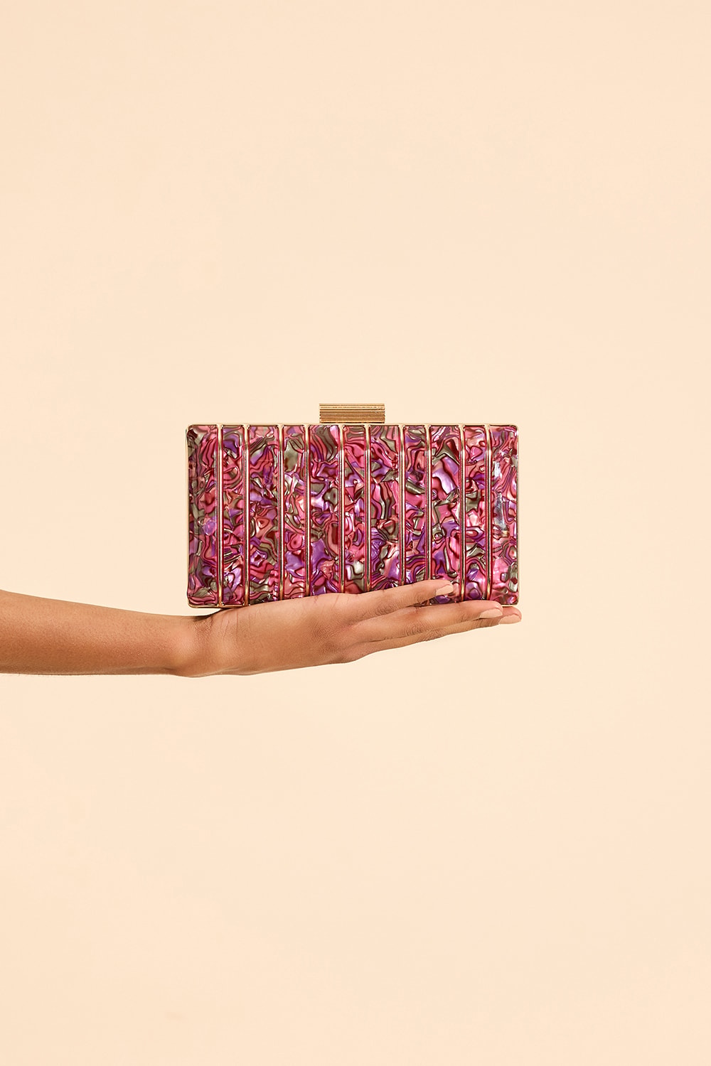 Clutch fleur Roxo