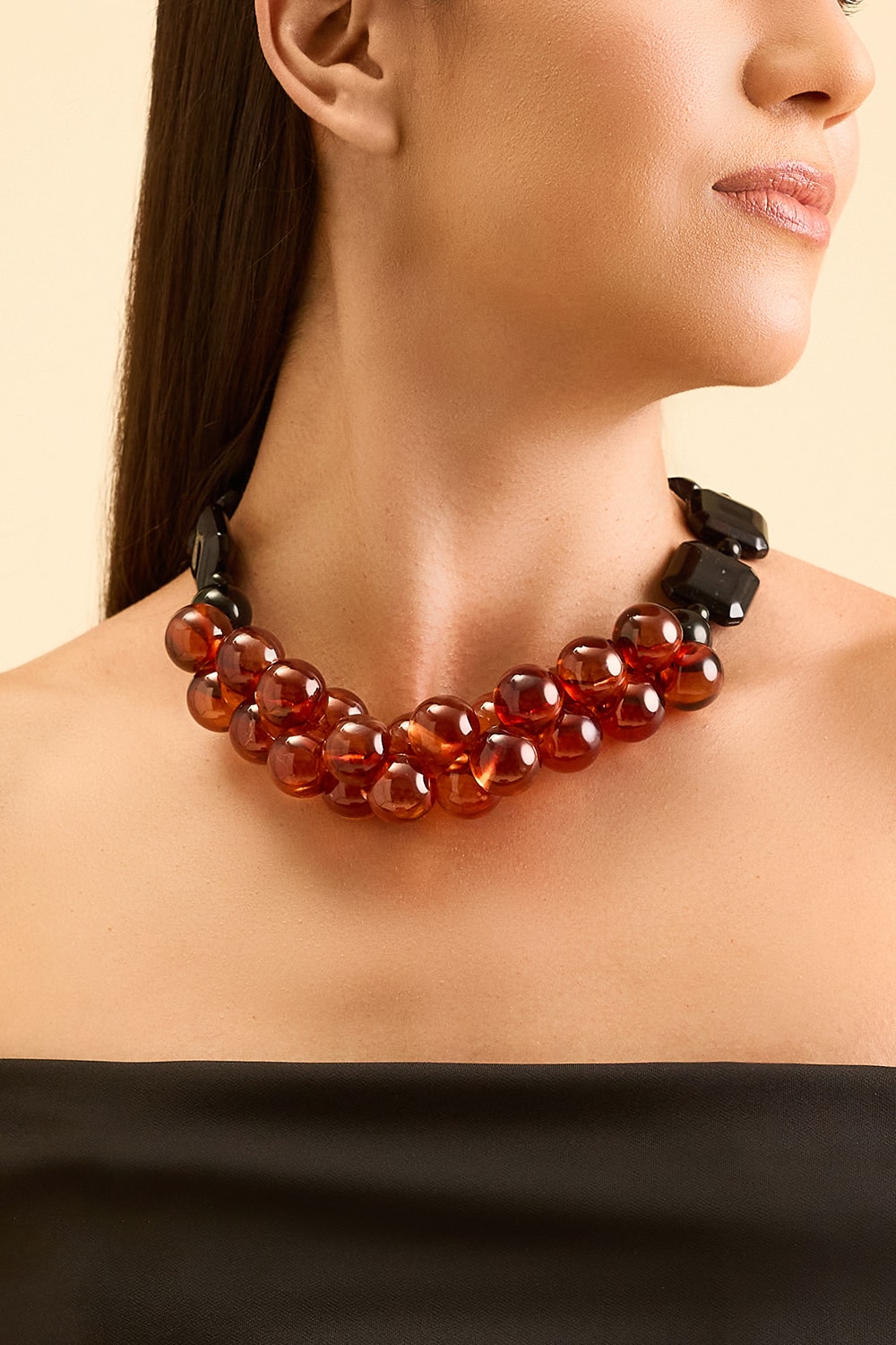 Colar bubble Bordo
