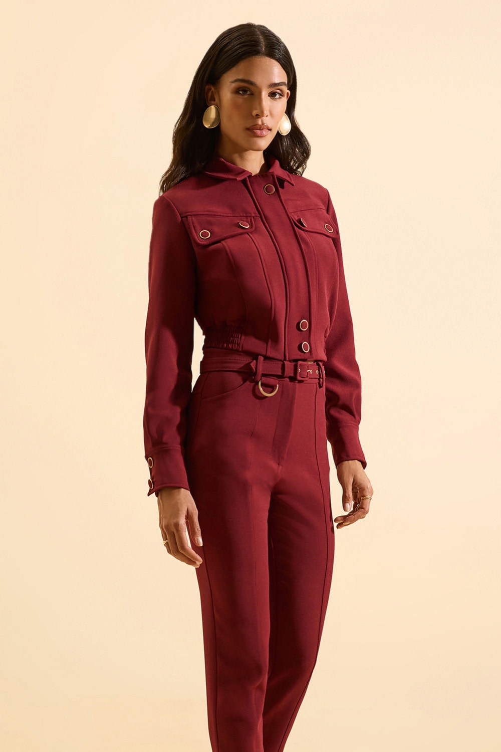 Jaqueta cropped vicky Bordo