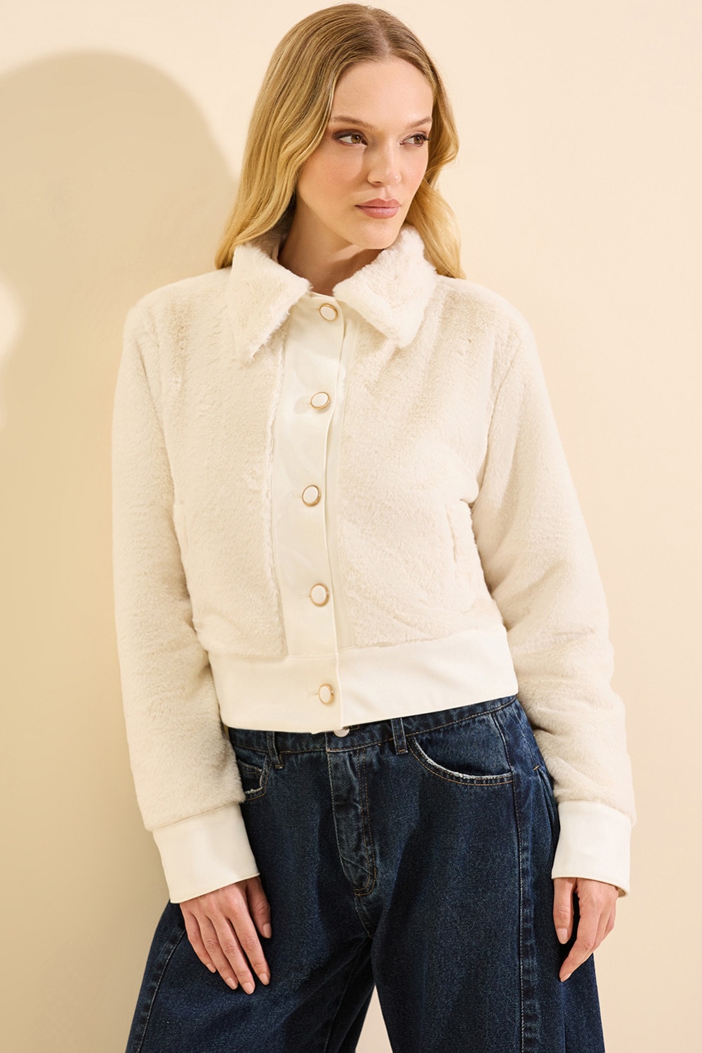 Jaqueta pelo lorena Off-White