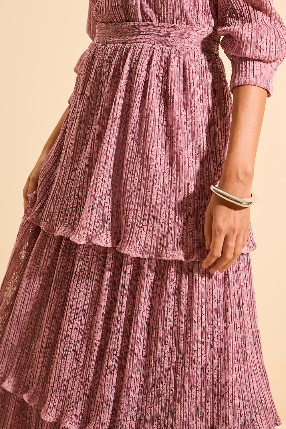 Saia hiper midi talia Blush