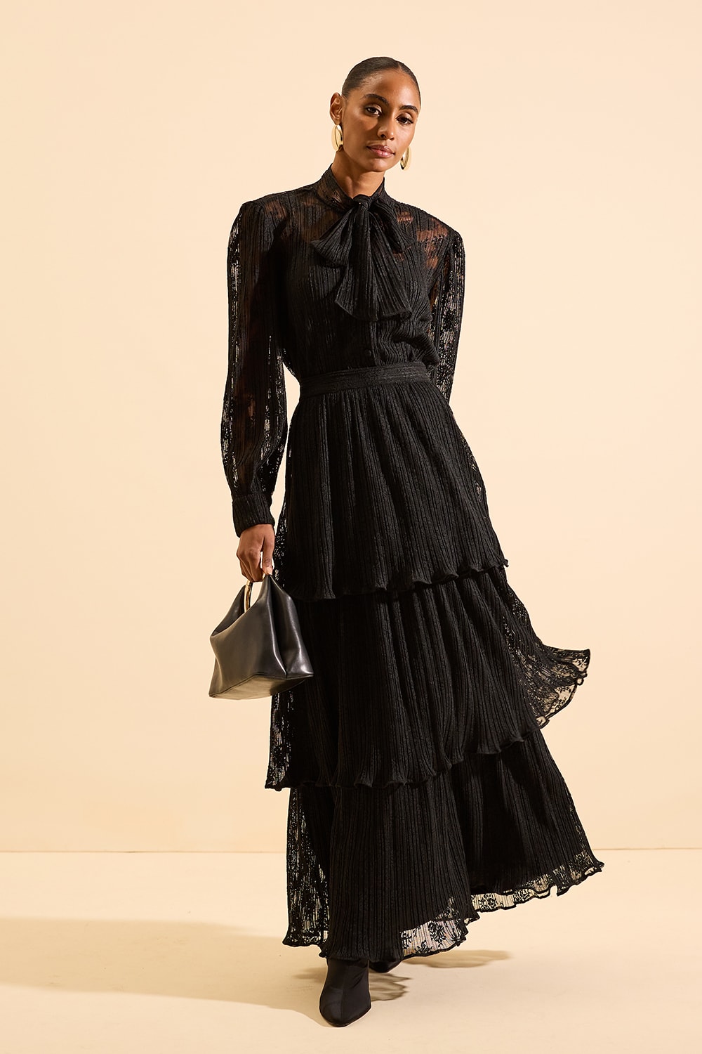 Saia hiper midi talia Preto
