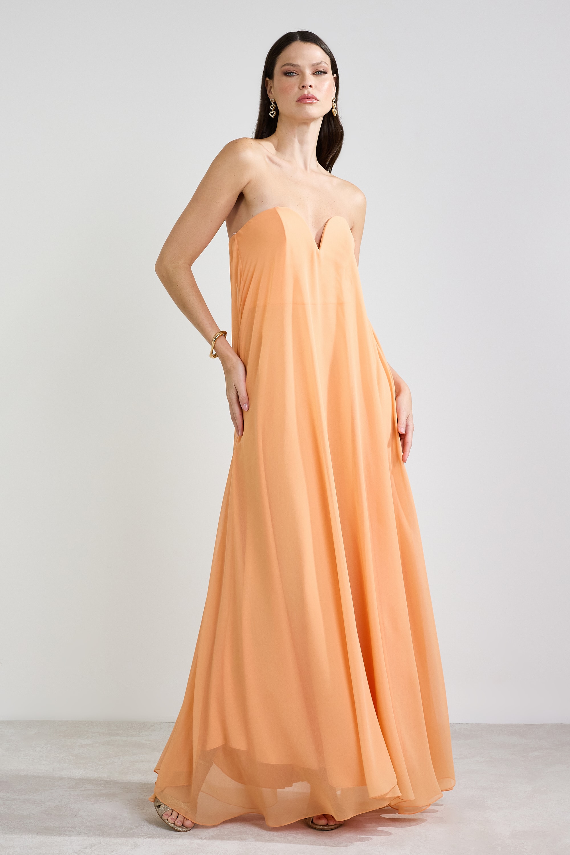 Vestido aro Pêssego