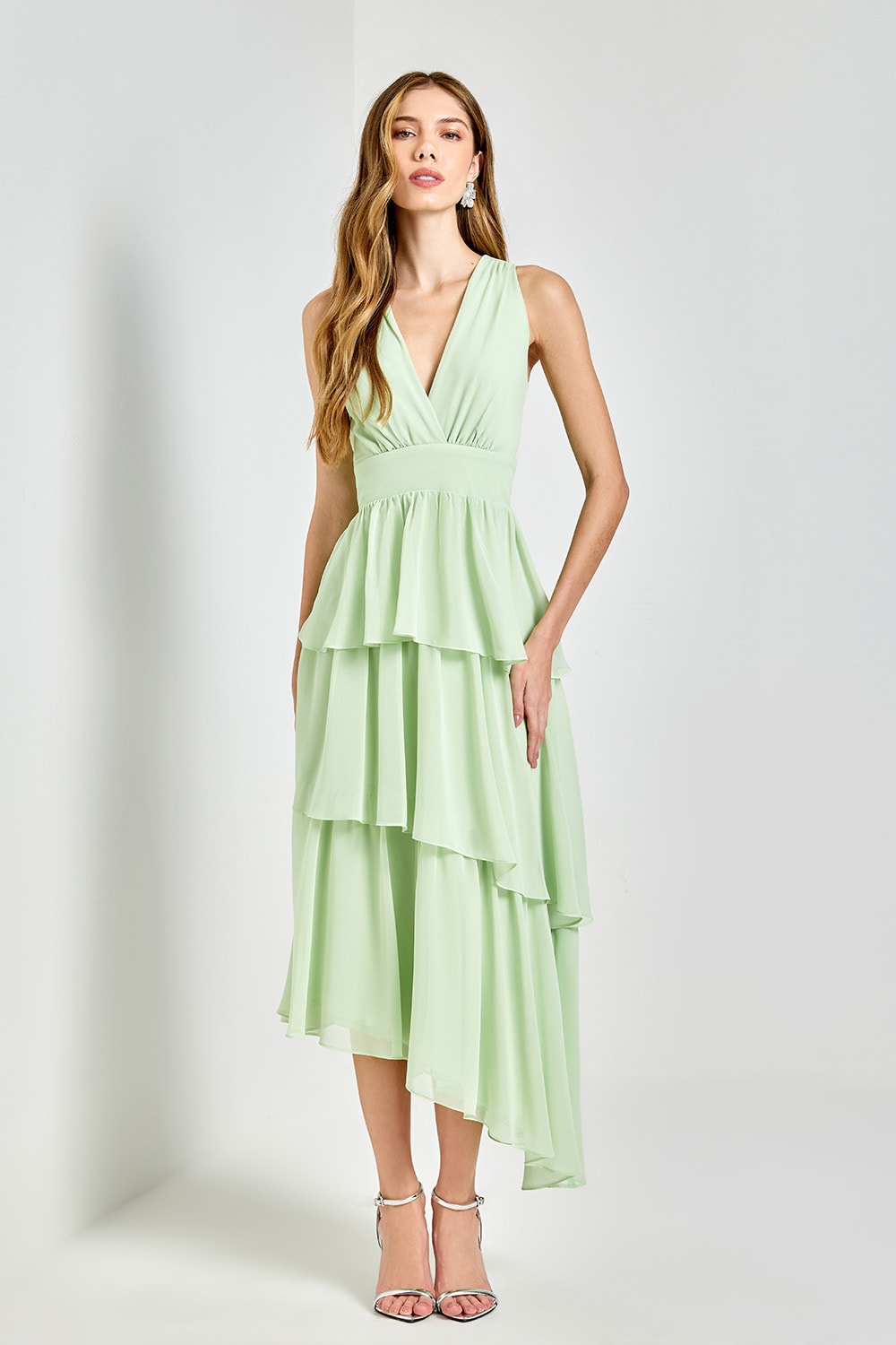 Vestido camadas sonhos Verde