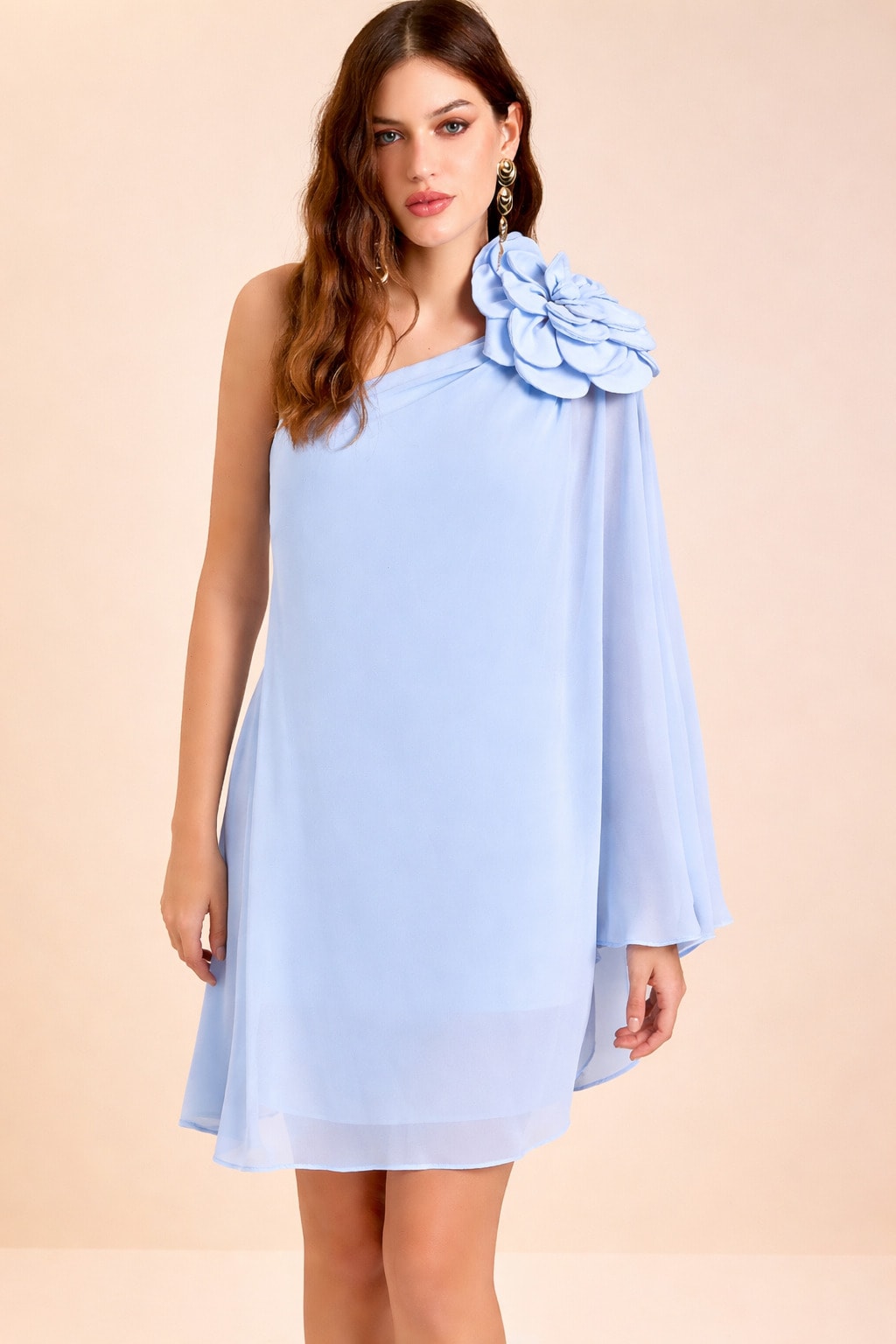 Vestido crown flor Azul