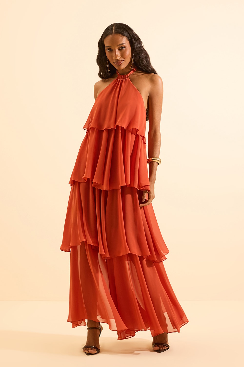 Vestido crown Terracota