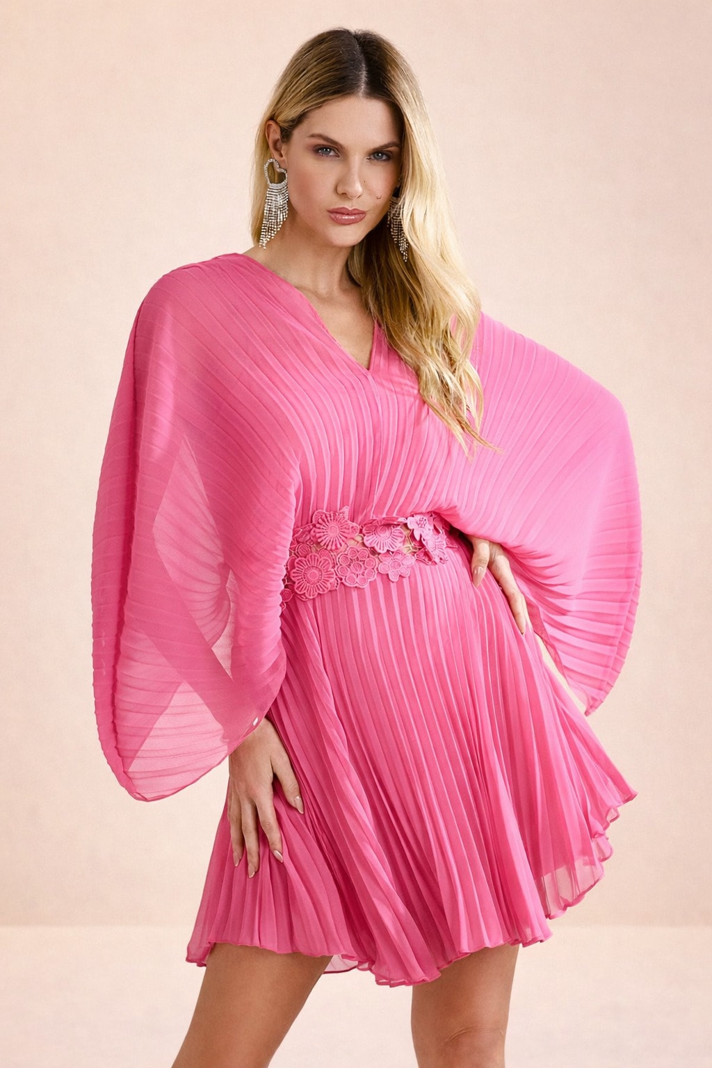Vestido curto belatriz Rosa