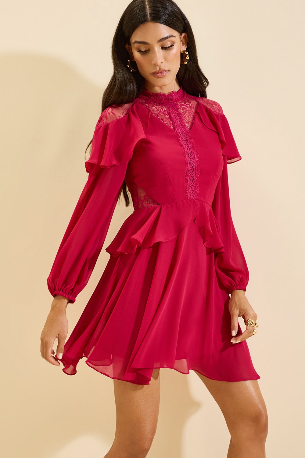 Vestido curto celine Cherry