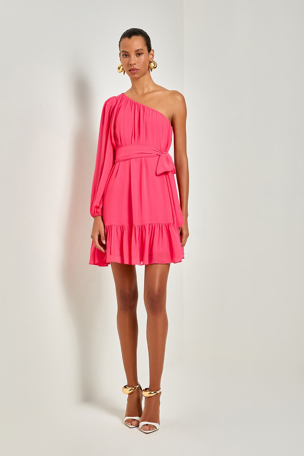 Vestido curto crown c Coral