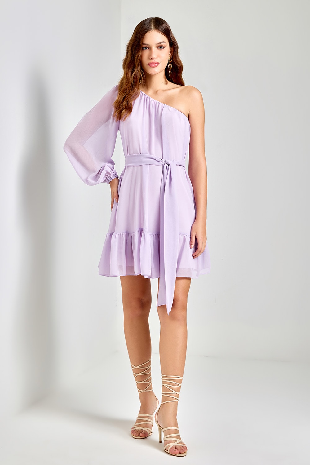 Vestido curto crown c Lilas