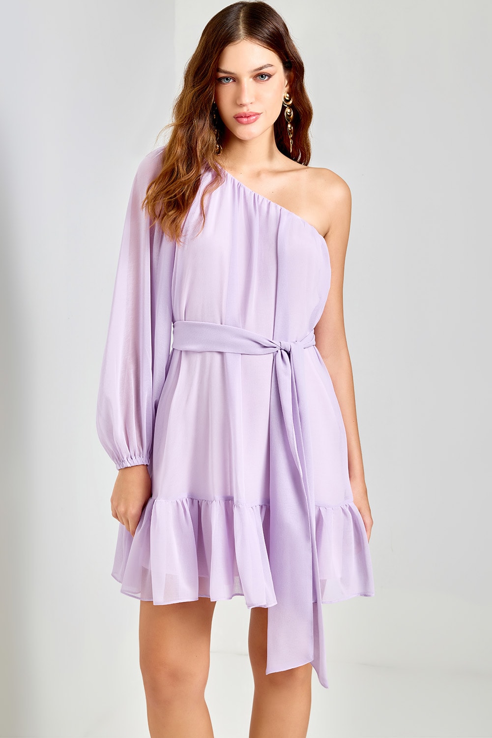 Vestido curto crown c Lilas