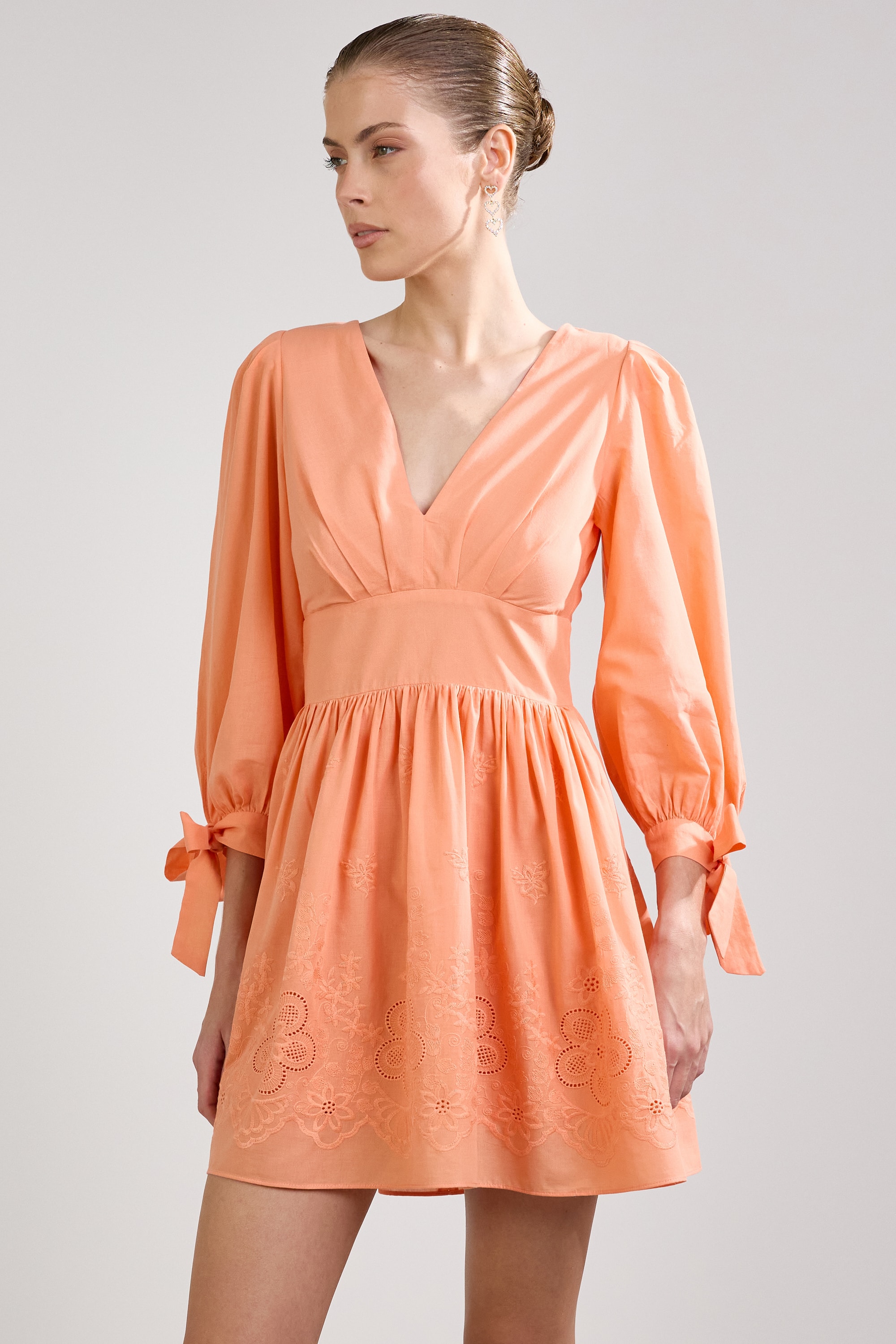 Vestido curto felice Laranja