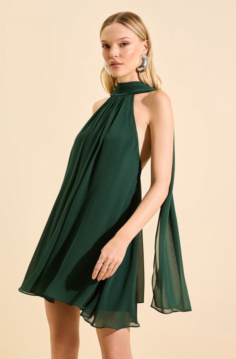 Vestido curto fiorela Verde