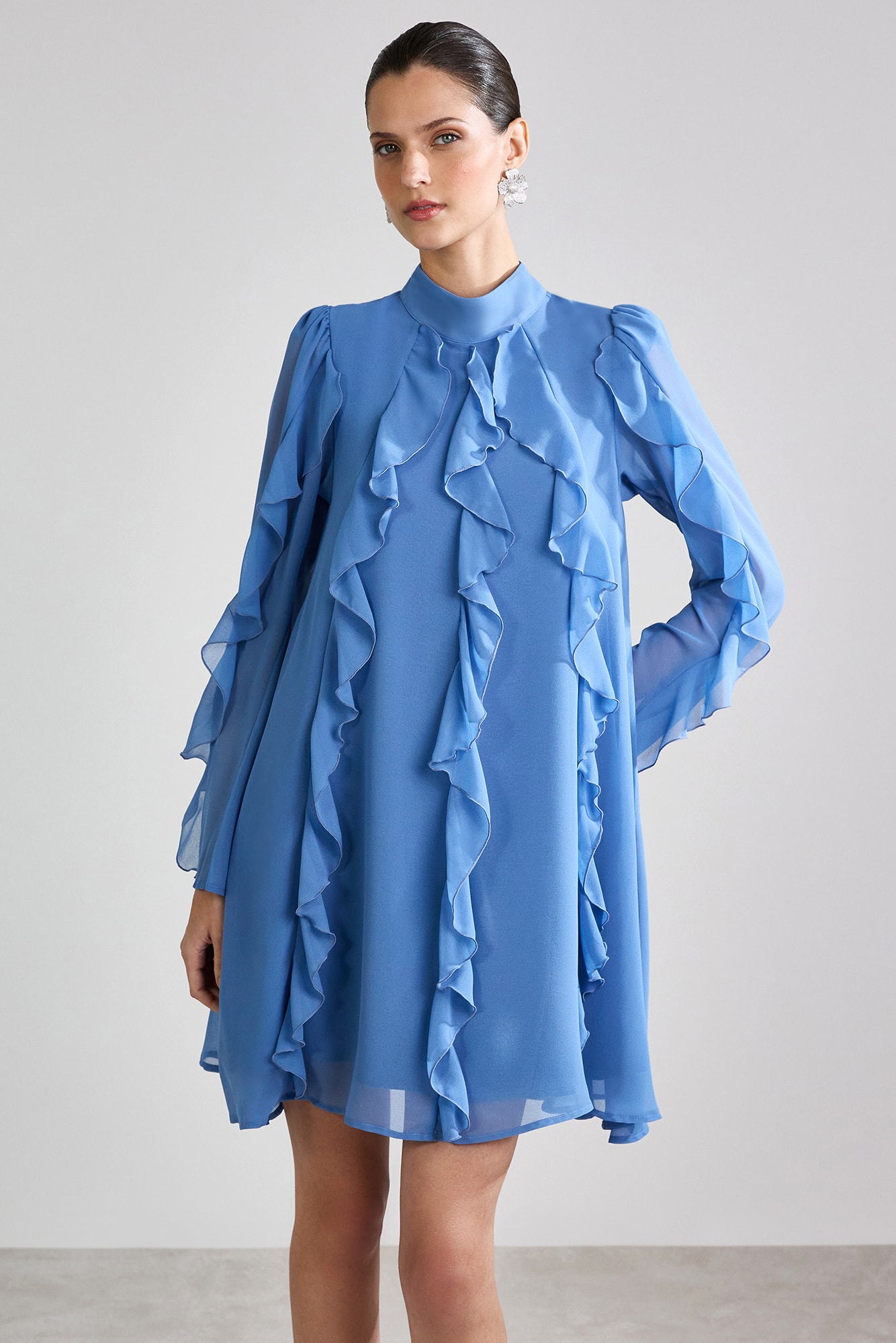 Vestido curto harmony Azul
