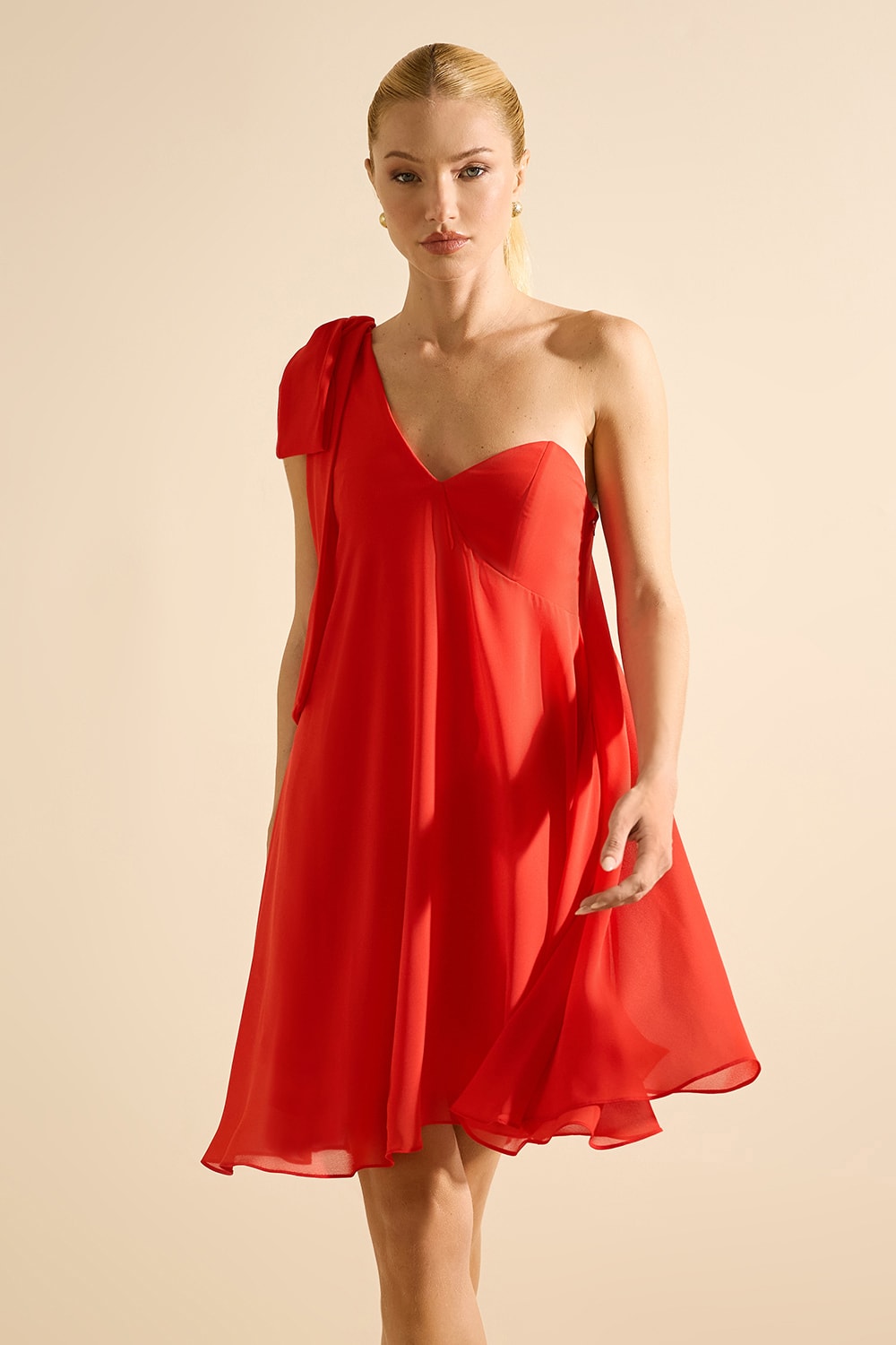 Vestido curto liora Vermelho