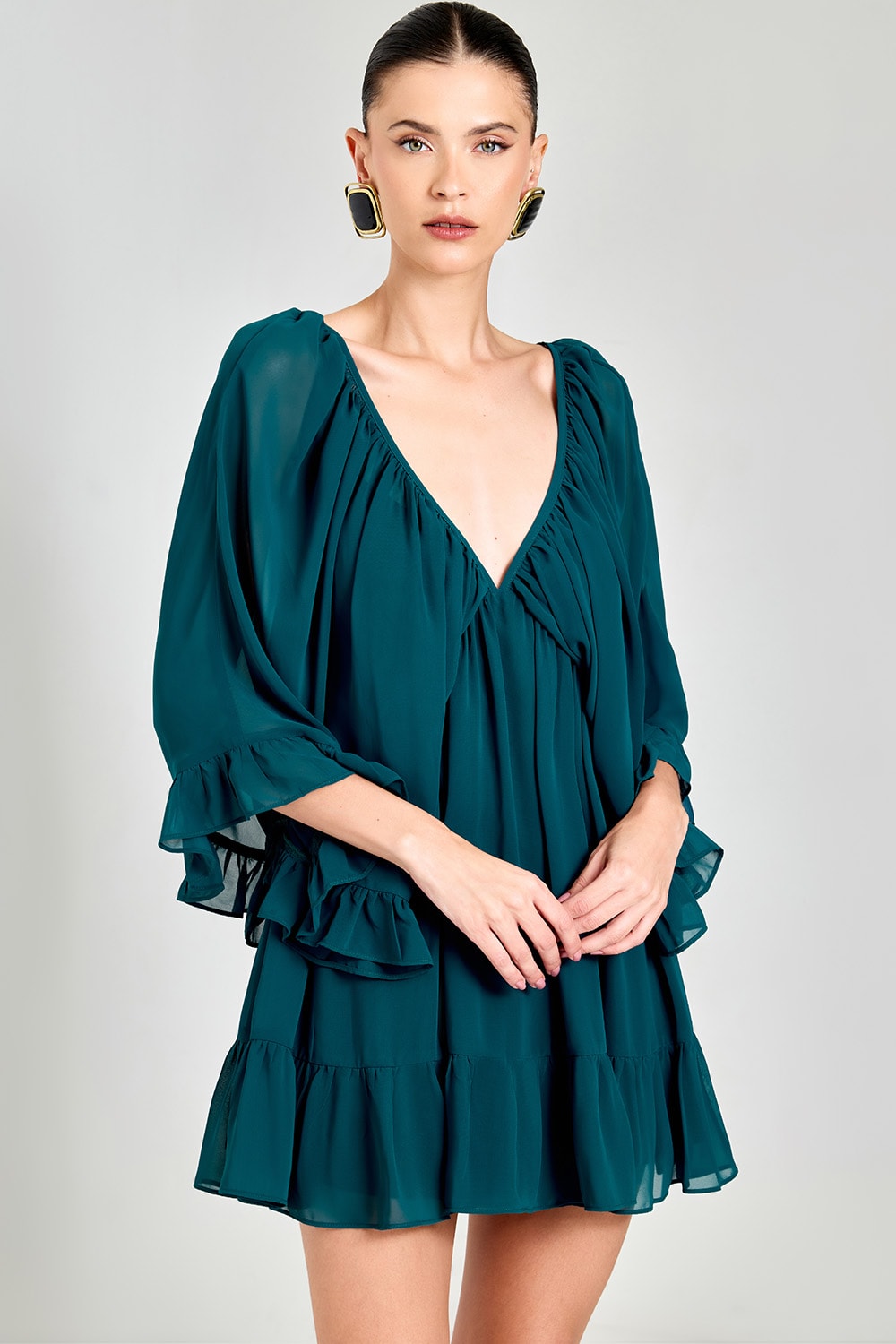 Vestido curto potenza Esmeralda