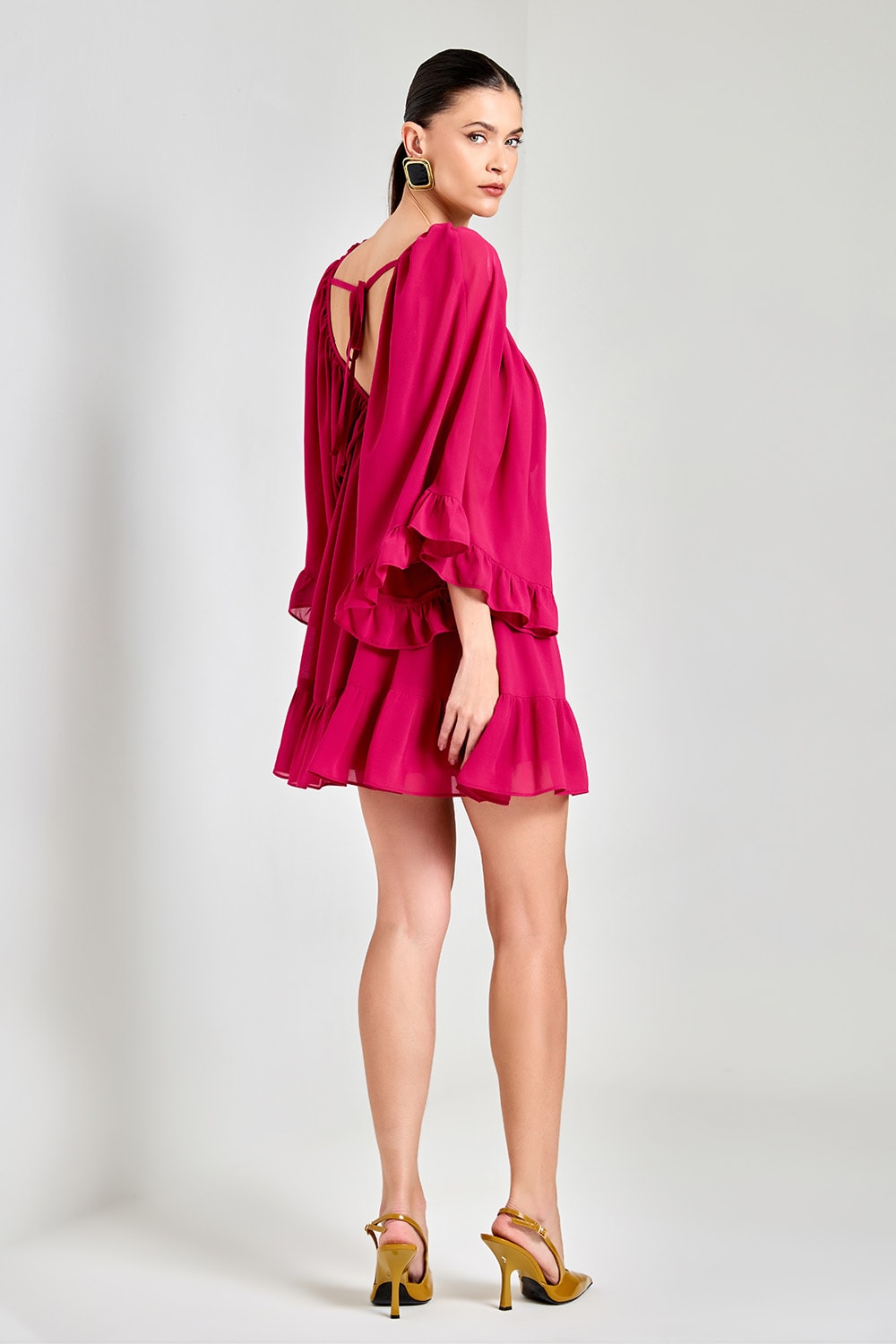 Vestido curto potenza Magenta