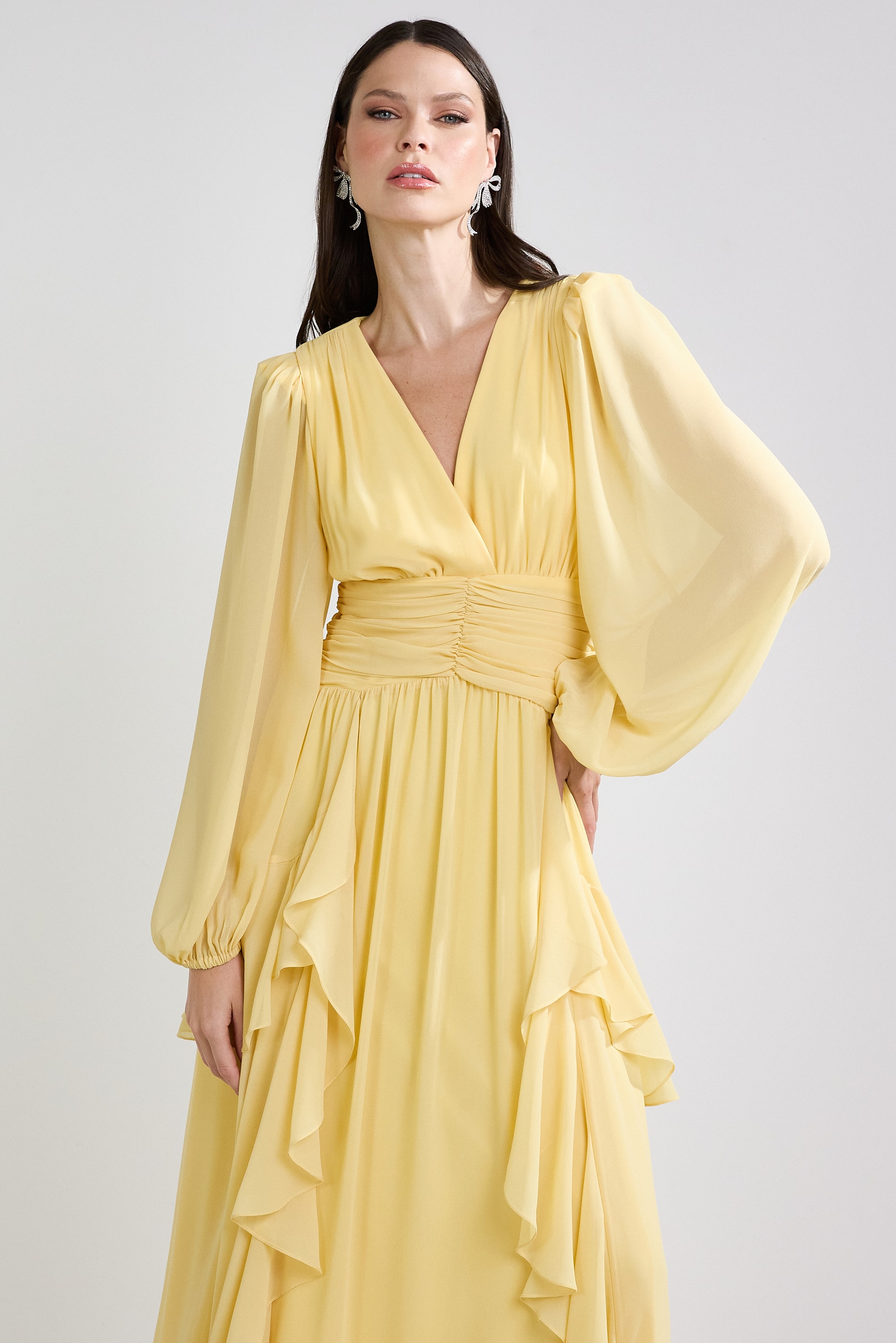 Vestido drapeado harmony Butter