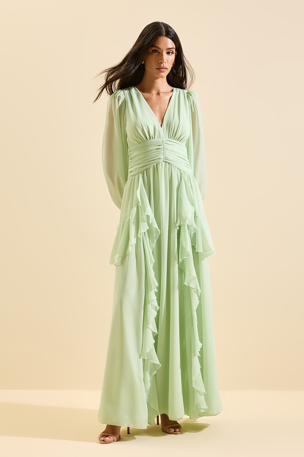 Vestido drapeado harmony Verde