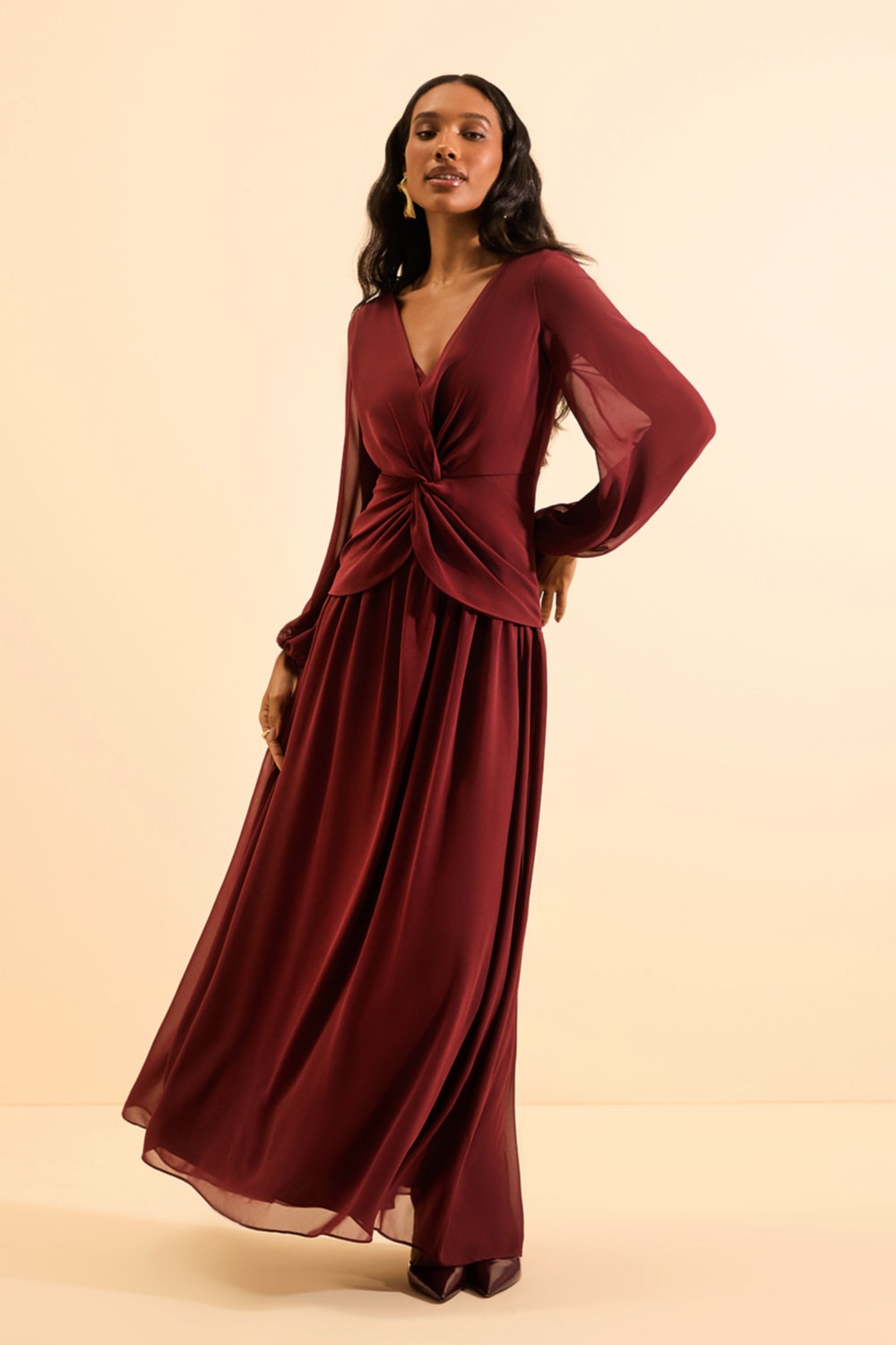 Vestido fantine Bordo