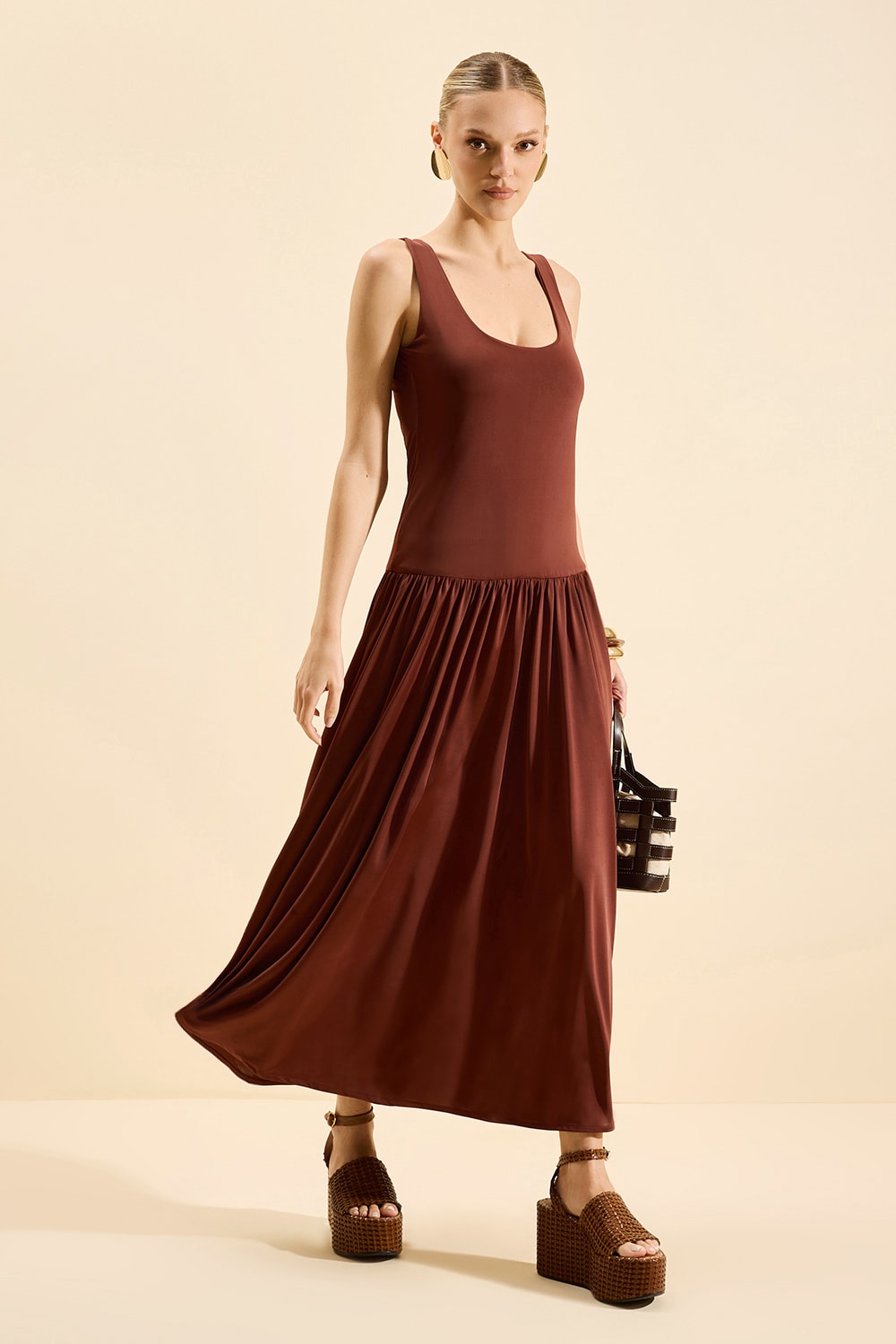 Vestido gabriela Marrom