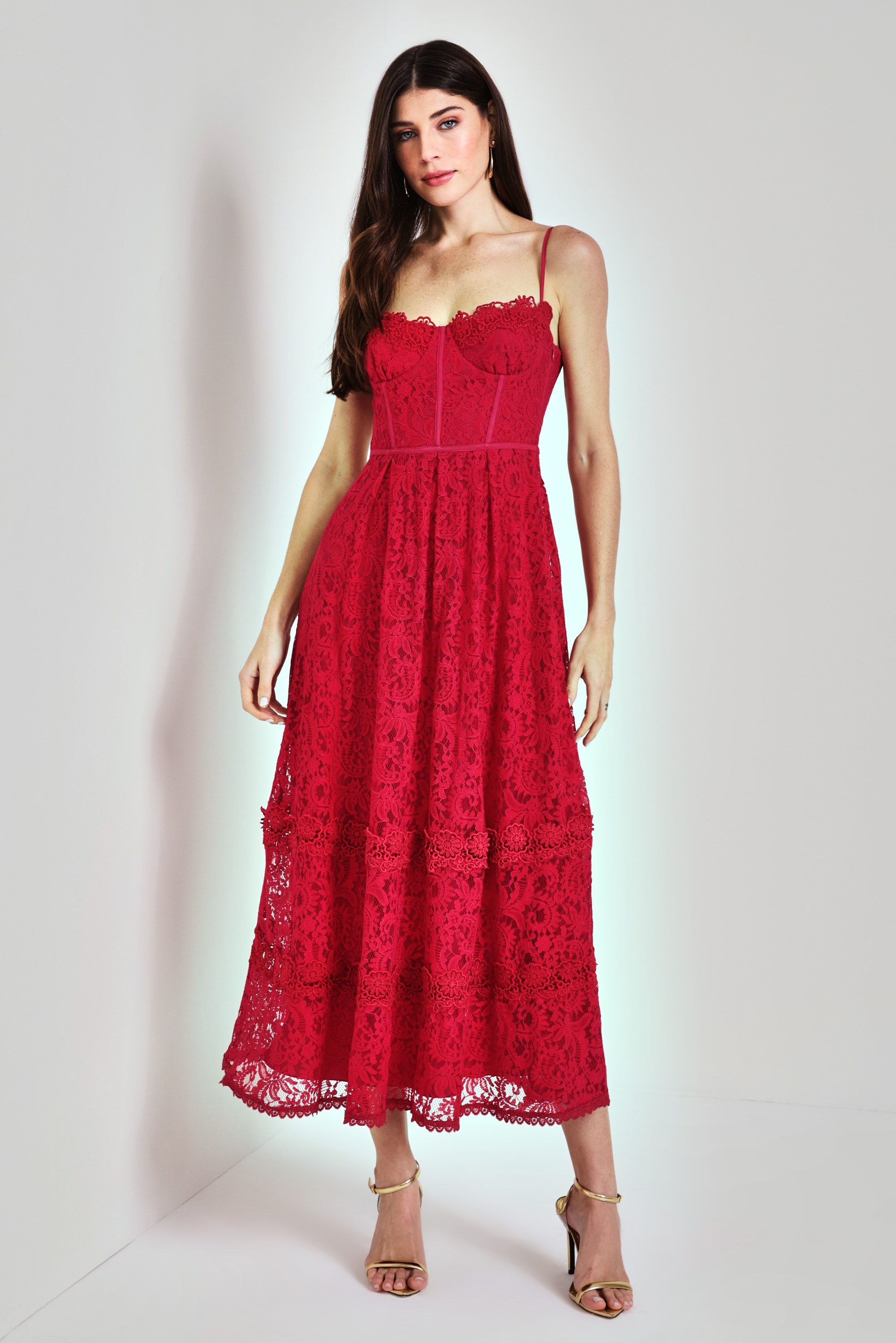 Vestido hiper midi adágio Magenta