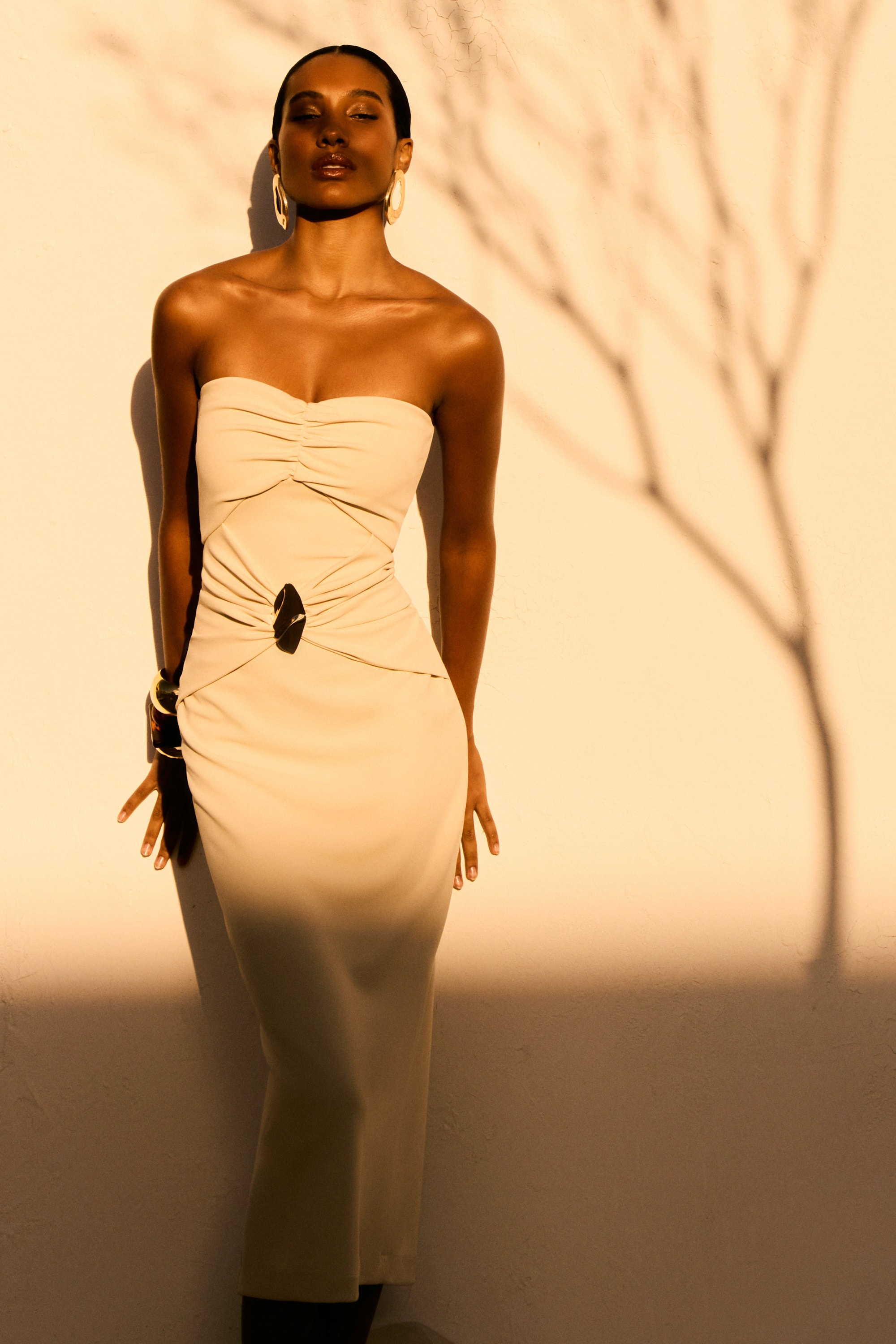 Vestido hiper midi cindy Areia