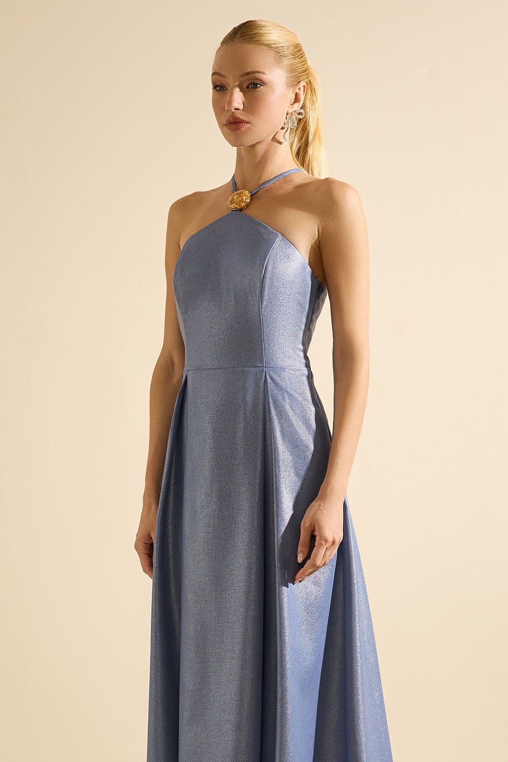 Vestido hiper midi kelly Azul