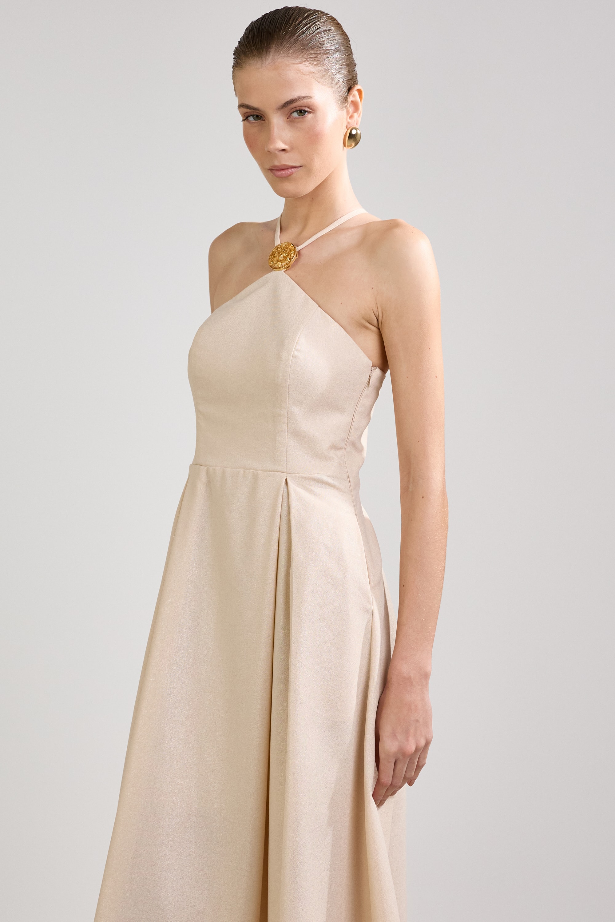 Vestido hiper midi kelly Perola