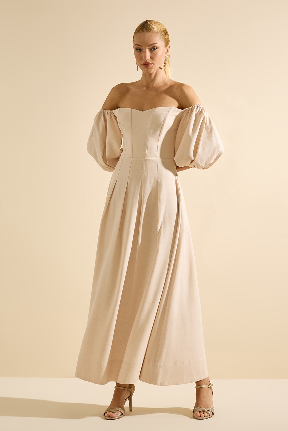 Vestido hiper midi lady Khaki