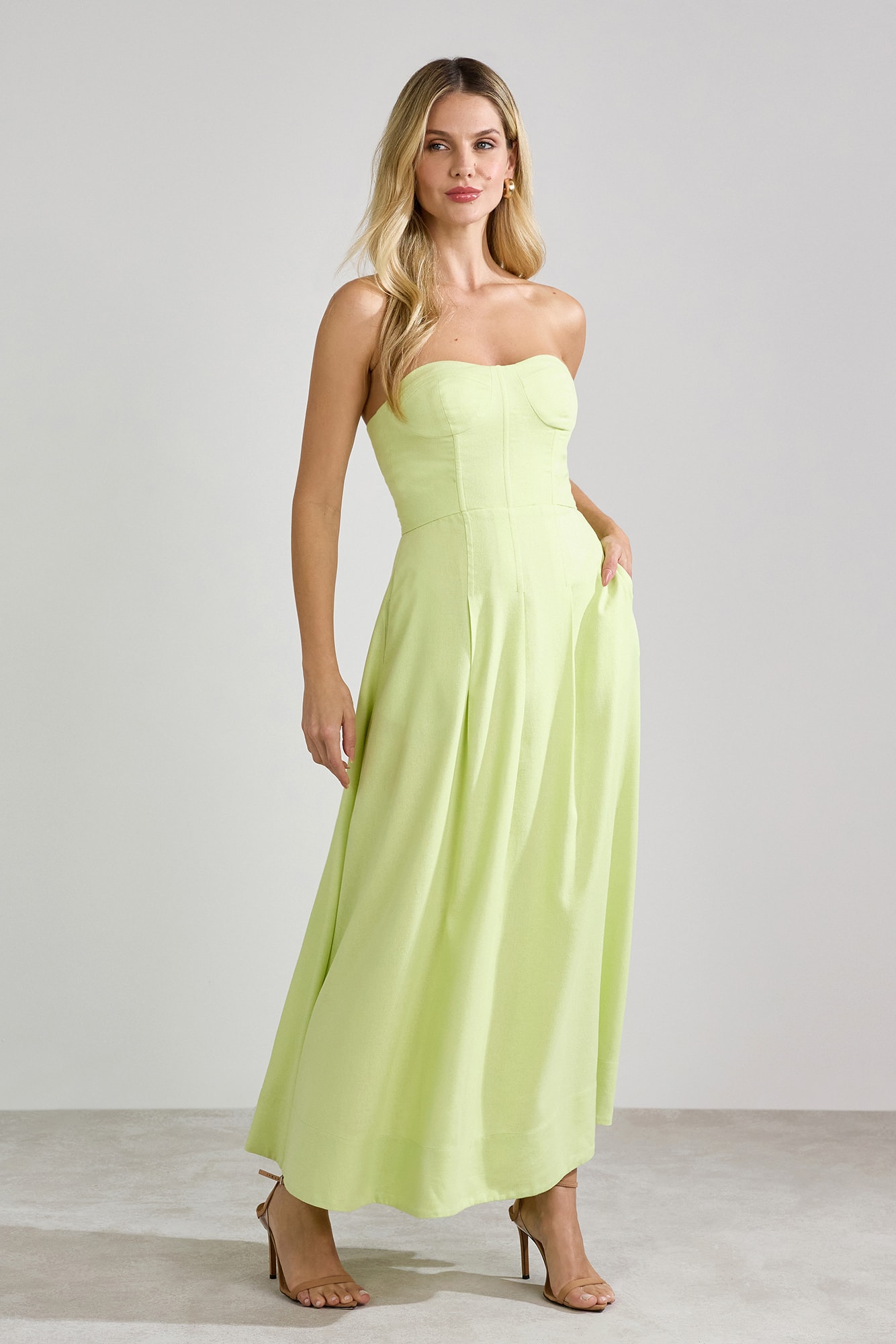 Vestido hiper midi lady like Lima