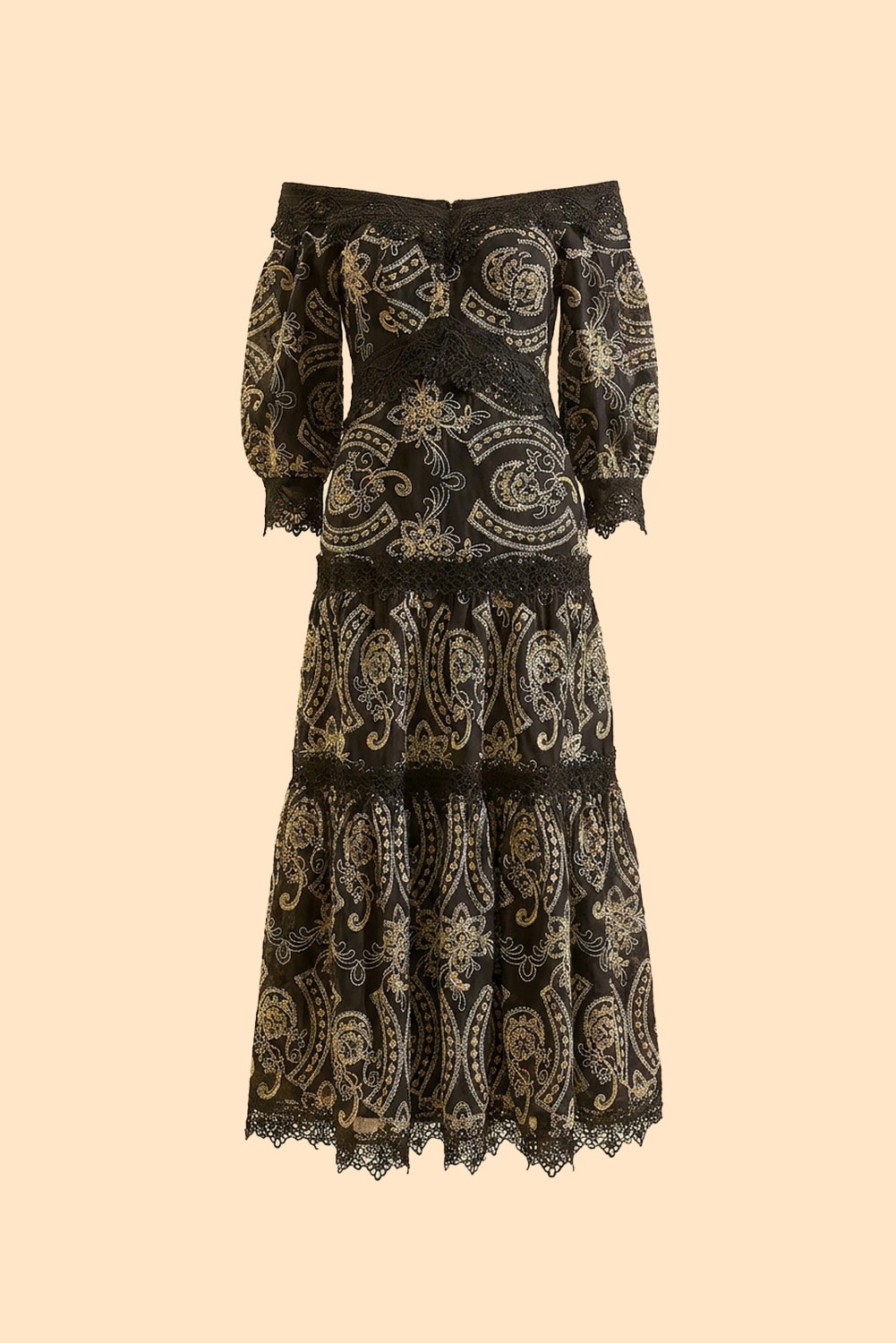 Vestido hiper midi musa Preto
