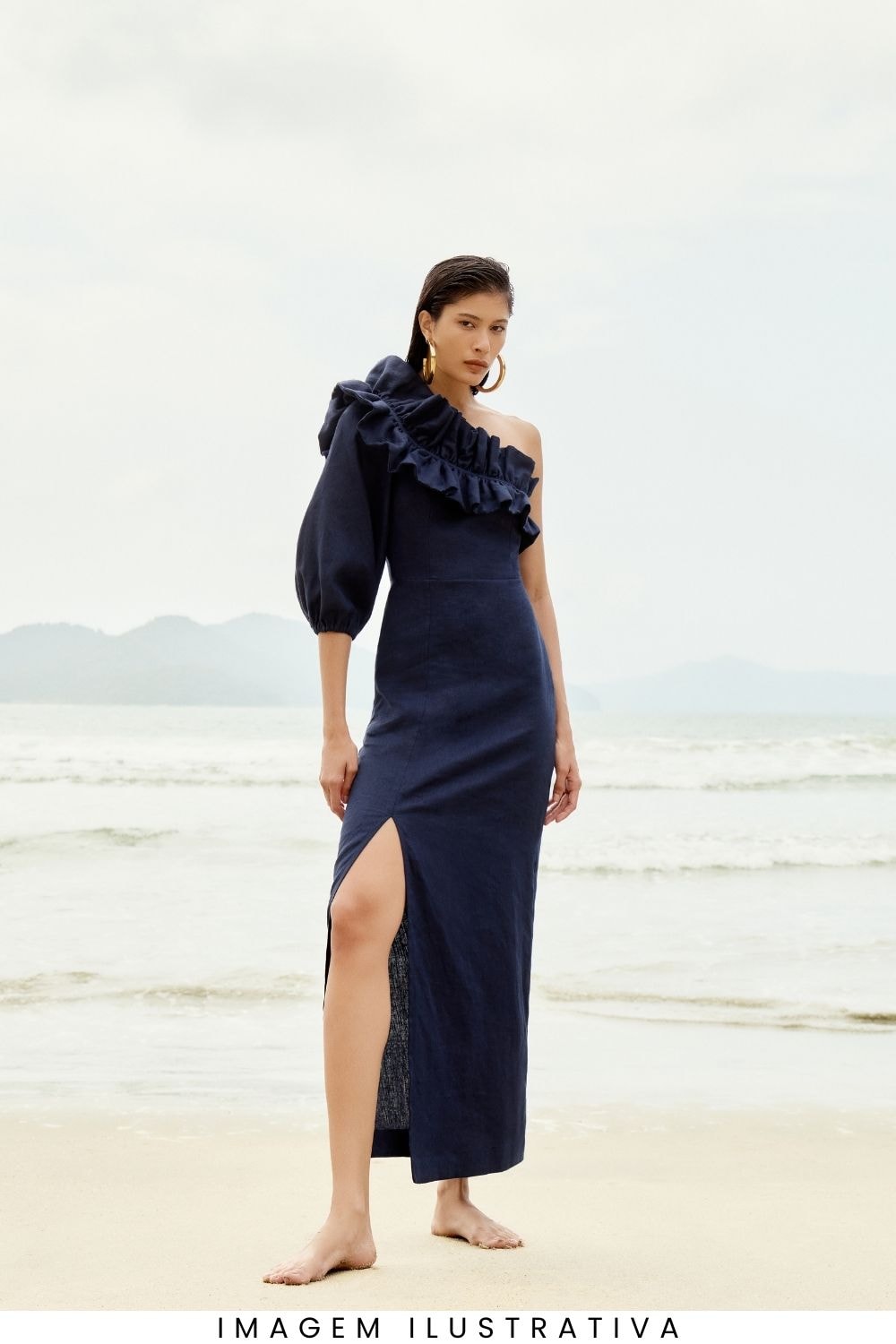 Vestido jabour Marinho