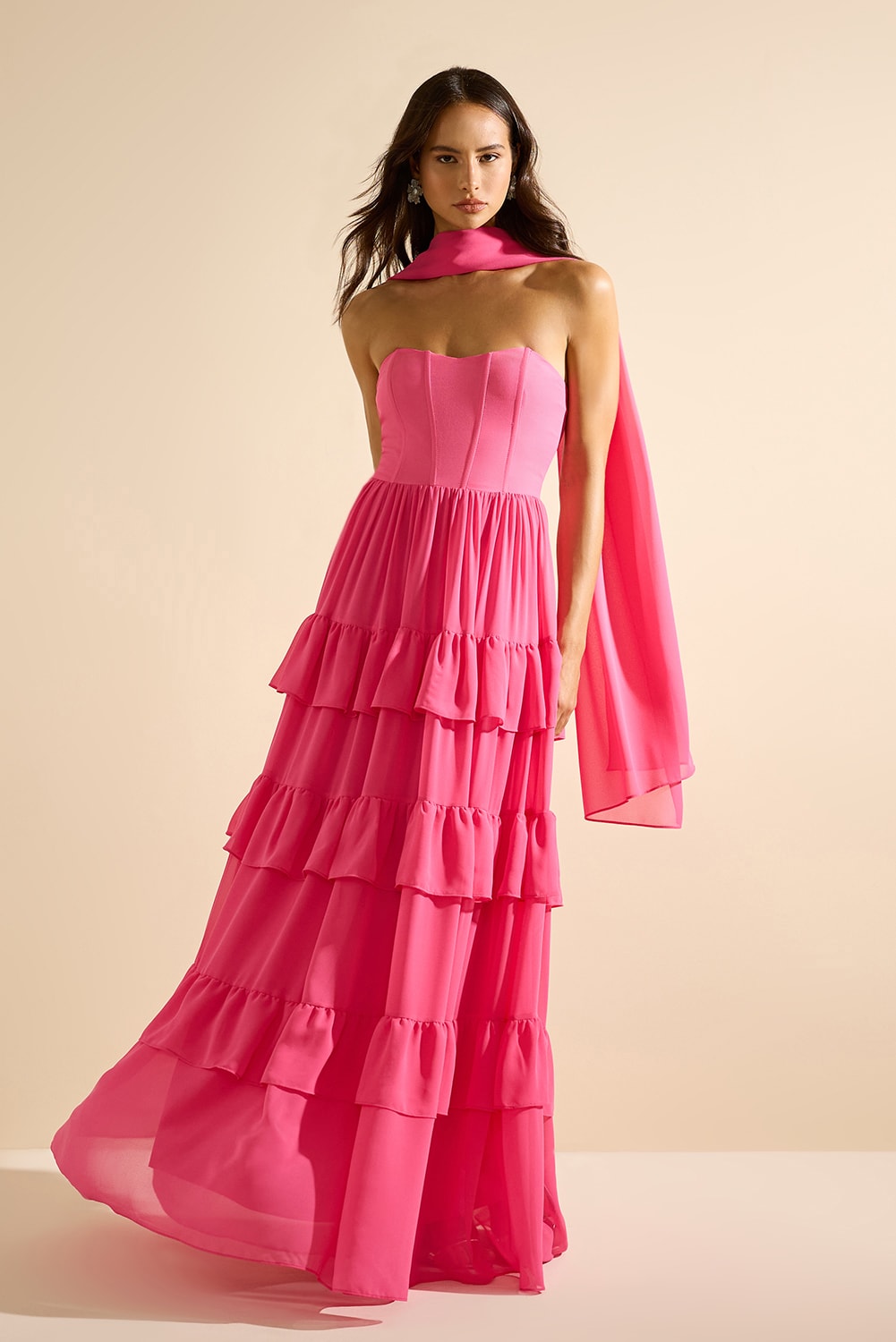 Vestido la belle e Pink